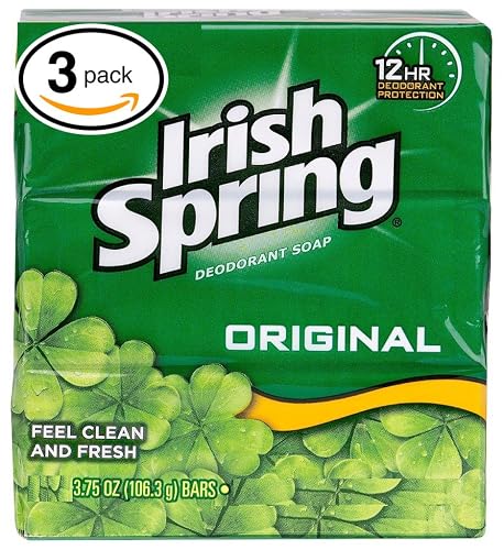 (PACK OF 3 BARS) Irish Spring ORIGINAL SCENT Bar Soap for Men& Women. 12-HOUR ODOR / DEODORANT PROTECTION! For Healthy Feeling Skin. Great for Hands Beauty & Personal Care Irish Spring