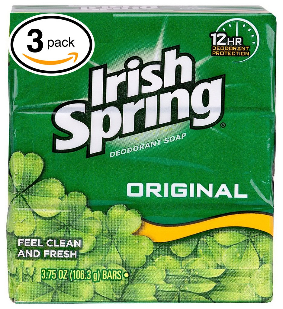 (PACK OF 3 BARS) Irish Spring ORIGINAL SCENT Bar Soap for Men& Women. 12-HOUR ODOR / DEODORANT PROTECTION! For Healthy Feeling Skin. Great for Hands Beauty & Personal Care Irish Spring