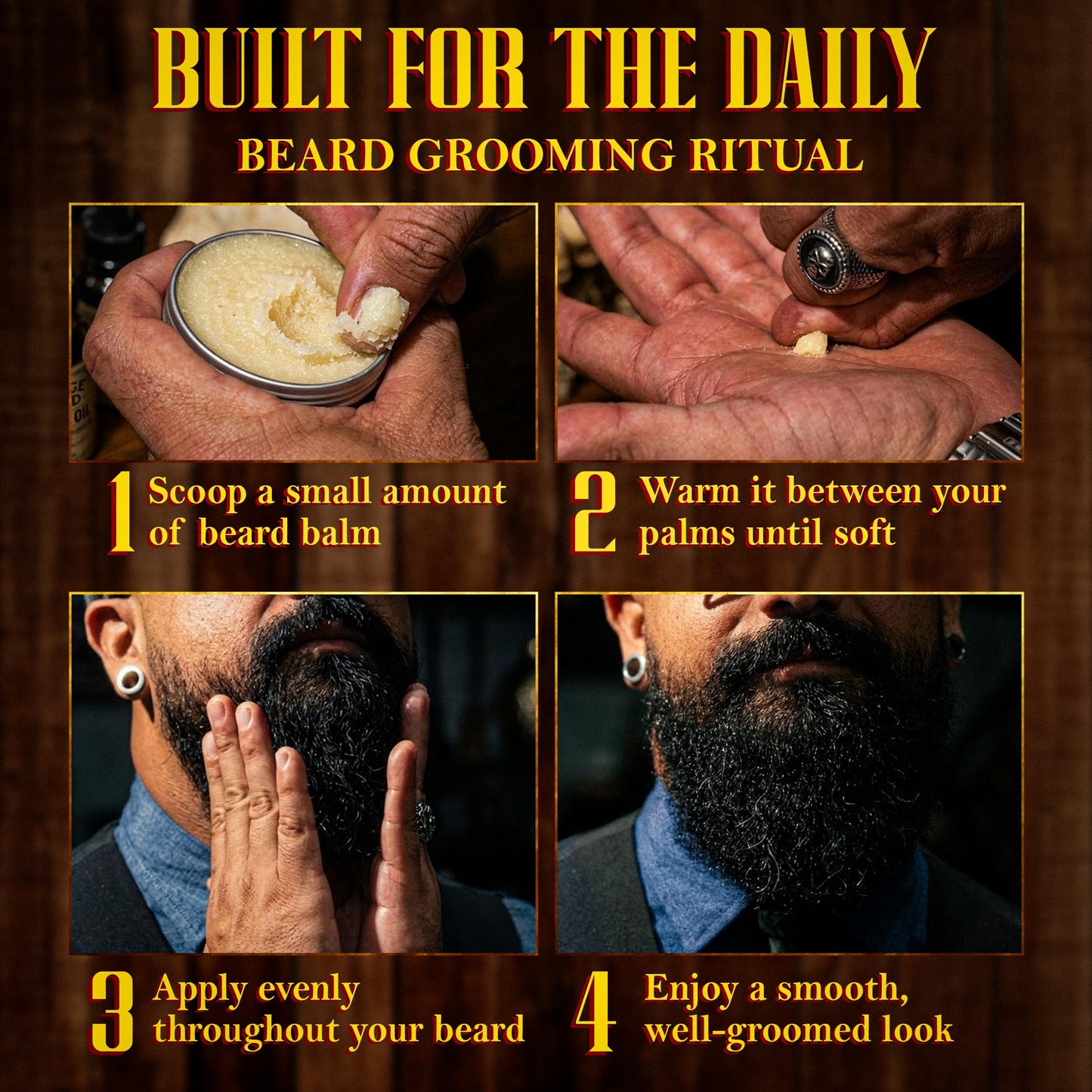 EL TURCO Beard Balm for Men with Shea Butter & Cocoa Butter, Natural Beeswax for Softening, Conditioning & Light Hold, Daily Grooming for Thick, Dry Beauty and Personal Care EL TURCO