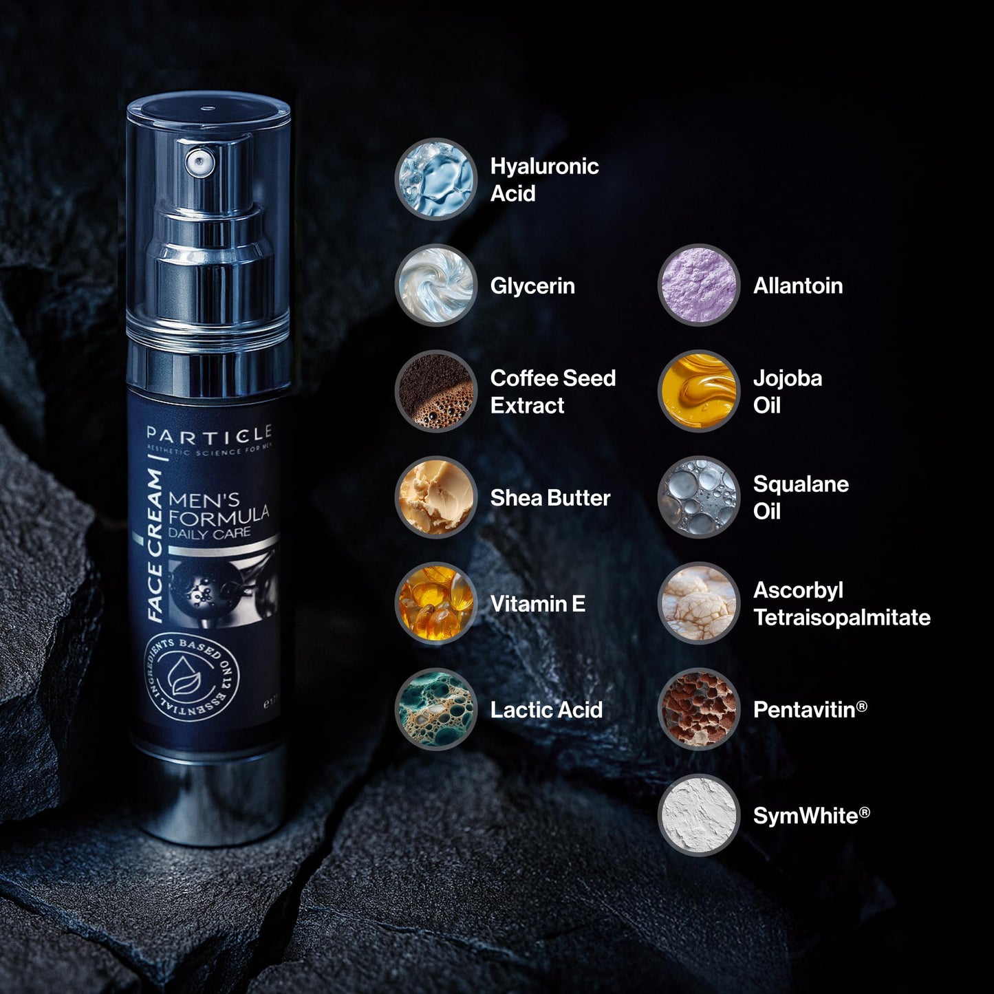 Particle 6-in-1 Face Cream for Men, Men’s Daily Hydrating Moisturizer with Vitamin C, Jojoba Oil, Vitamin E & Hyaluronic Acid, Skin Care Routine Beauty & Personal Care Particle
