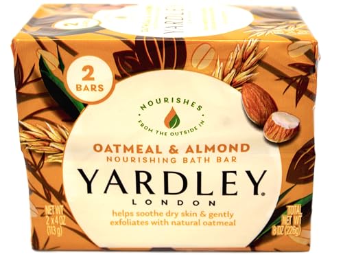 Yardley London Moisturizing Bath Bar, Oatmeal & Almond, 4.0 Oz, Pack Of 24 Beauty & Personal Care Yardley