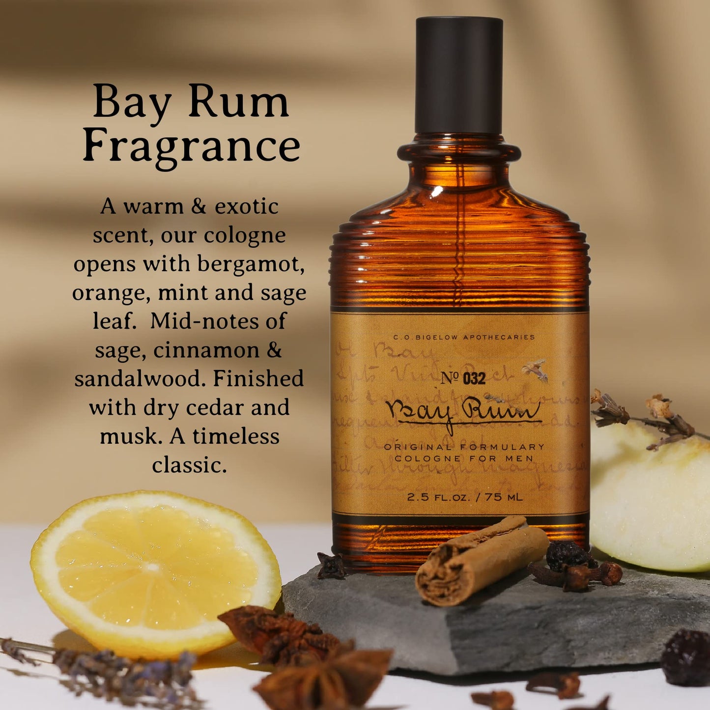 C.O. Bigelow Bay Rum Aluminum Free Deodorant for Men, Citrus & Spice Scented Non Toxic Deodorant, Gel Stick Formula, 2.5oz Beauty and Personal Care C. O. Bigelow