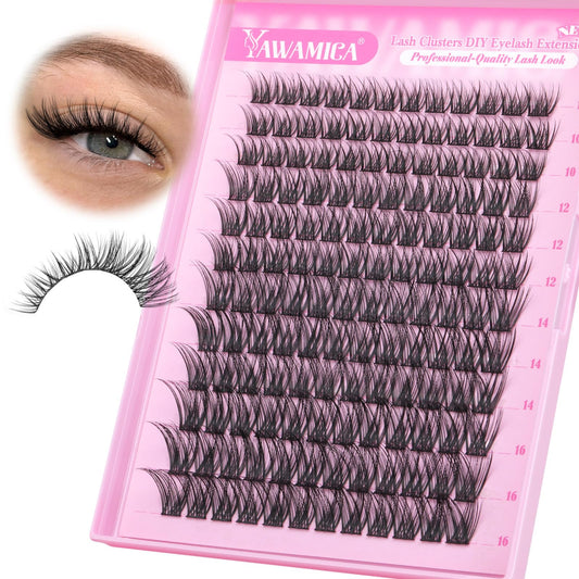 Yawamica Wispy Lash Clusters C Curly Individual Lashes DIY Cluster Eyelash Extensions 10-16mm Natural Eyelash Clusters 144 pcs Soft Lashes Clusters Beauty and Personal Care Yawamica Default Title