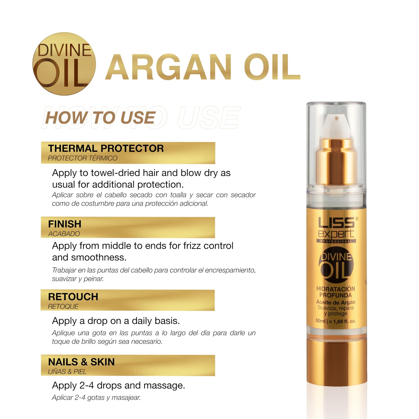 Liss Expert Professional Divine Oil - For Dry, Damaged Skin, Hair, Face, Body & Scalp - Men & Women Beauty & Personal Care Liss Expert Professional