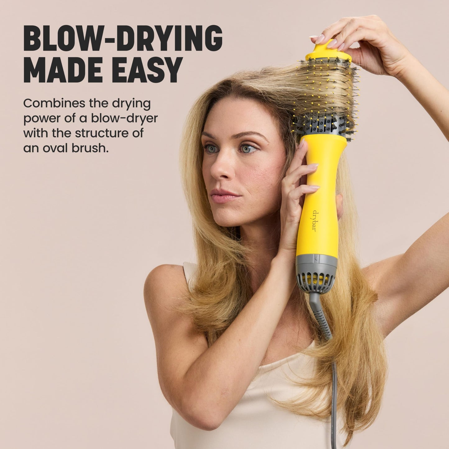 Drybar The Double Shot Oval Blow-Dryer Brush - Smooth, Shiny Hair with Volume and Less Frizz - Salon Styling Brush for Faster Blowouts Beauty & Personal Care Drybar