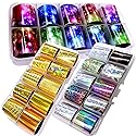 30 Sheet Holographic Transfer Nail Foil Stickers Starry Sky Nail Art Foils Sticker Wraps Metallic Gold Silver Laser Transfer Nail Decals for Manicure Beauty & Personal Care LoveOurHome