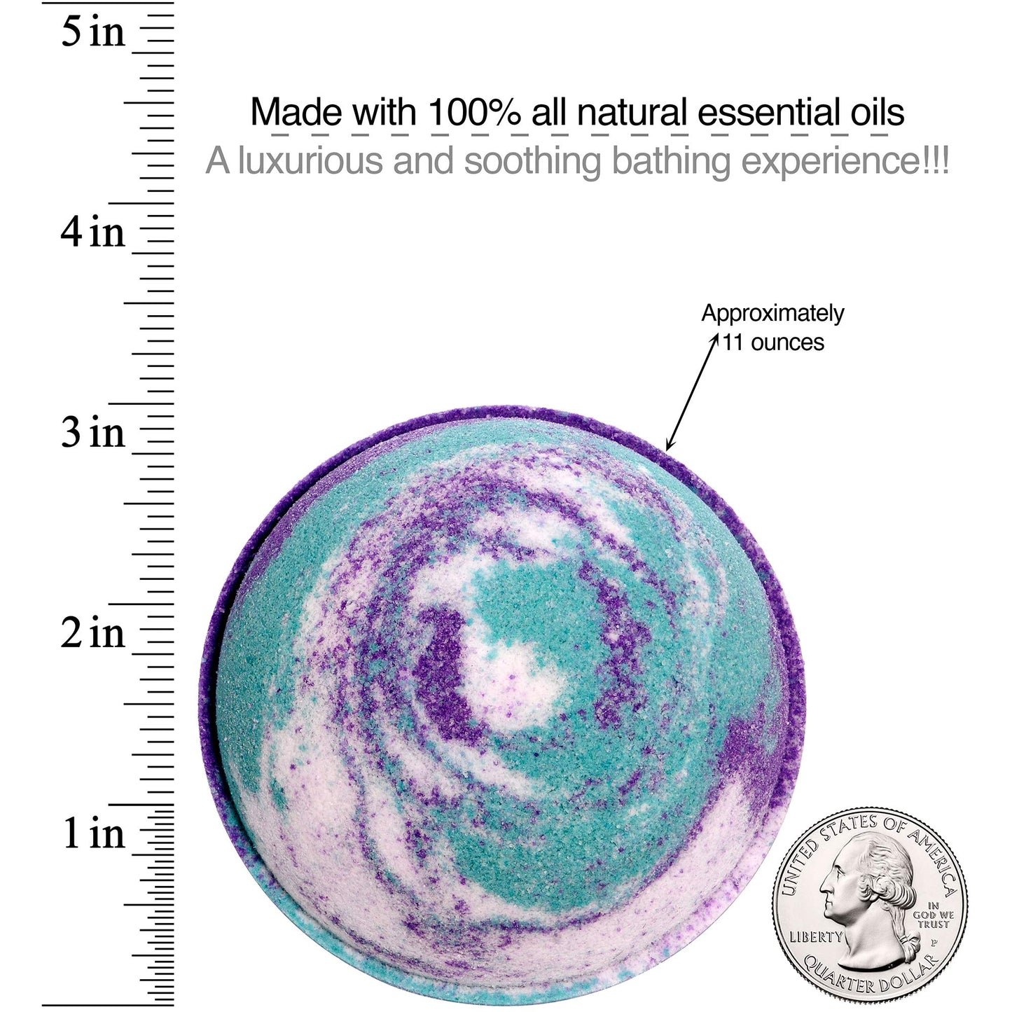 Bath Bomb with Surprise Ring Inside Mermaid Daydream Extra Large 10 oz. Made in USA (Ring Size 7) Beauty & Personal Care Jackpot Candles