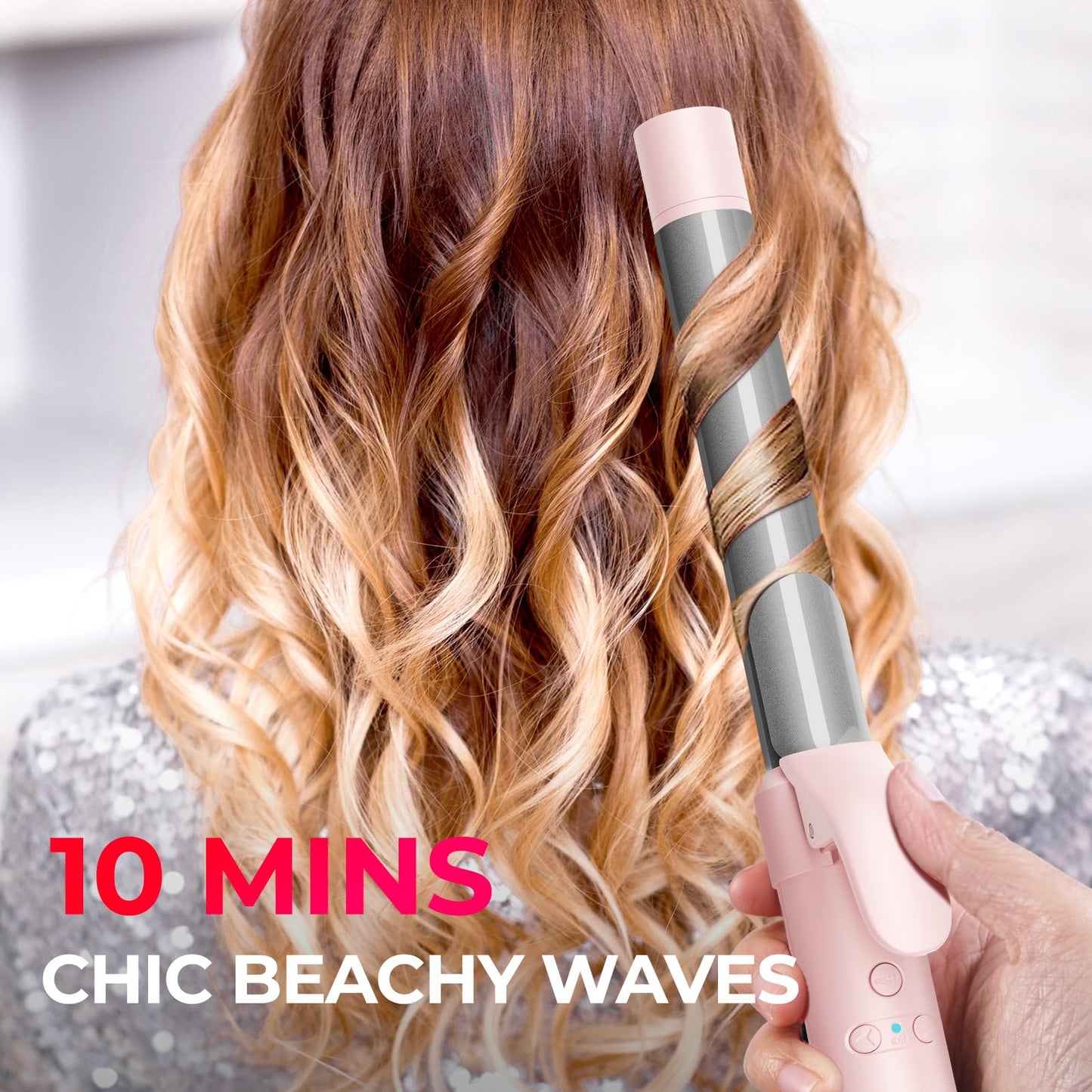 Rotating Automatic Curling Iron -TYMO ROTA Curling Wand for Beach Waves, Long Barrel Ceramic Coating Hair Curler for Women, 40 Million Ionic, 5 Temps Beauty & Personal Care TYMO