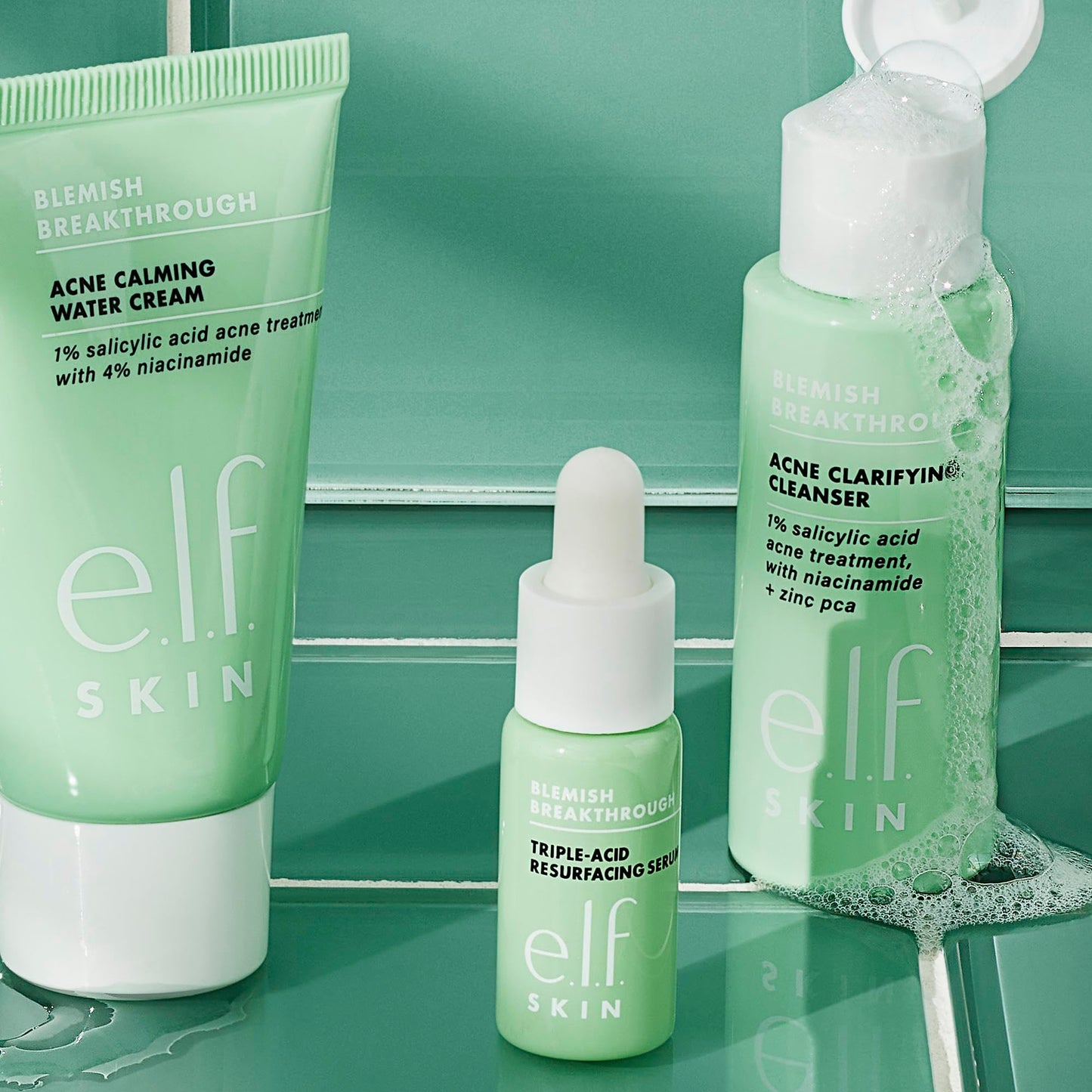 e.l.f. SKIN Blemish Breakthrough Blemish Control Basics Kit, Travel-Size Acne Skincare Routine, Cleanser, Serum & Moisturizer, Vegan & Cruelty-Free Beauty & Personal Care e.l.f.