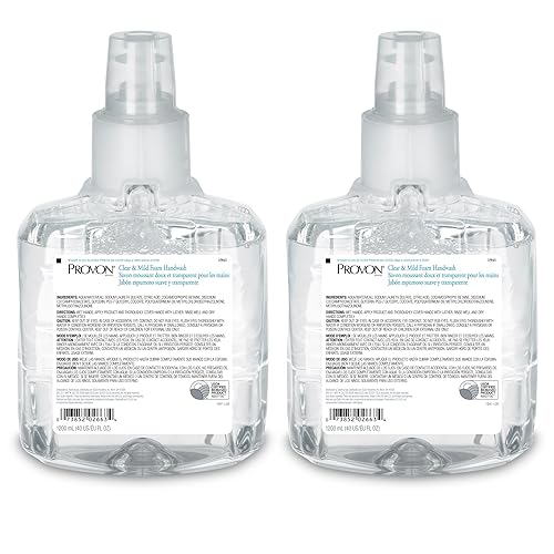 PROVON LTX-12 Clear and Mild Foam Handwash, EcoLogo Certified, 1200 mL Foam Soap Refill for LTX-12 Touch-Free Dispenser (Pack of 2) - 1941-02 Beauty & Personal Care MarvelsAura
