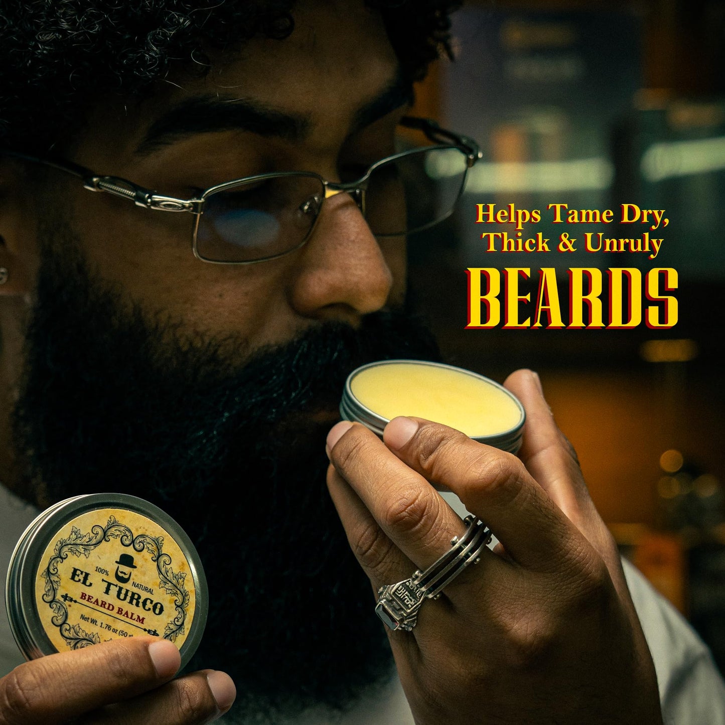 EL TURCO Beard Balm for Men with Shea Butter & Cocoa Butter, Natural Beeswax for Softening, Conditioning & Light Hold, Daily Grooming for Thick, Dry Beauty and Personal Care EL TURCO
