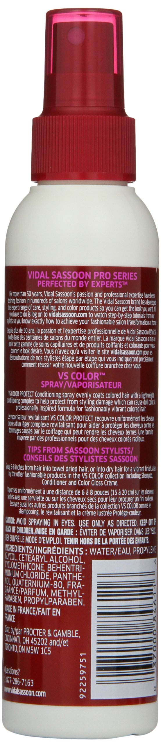 Vidal Sassoon ColorFinity Shine Spray, 5.07 Oz (packaging may vary) Beauty & Personal Care Vidal Sassoon