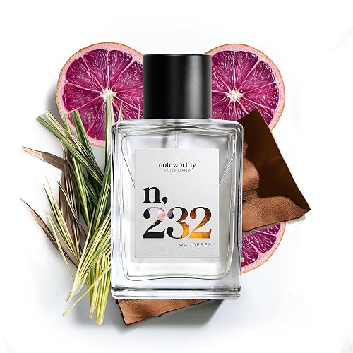 Noteworthy n,232 Wanderer Eau De Parfum - Grapefruit, Leather, Vetiver | Sophisticated, Warm Fragrance for Any Occasion | Long-lasting Unisex Perfume Beauty & Personal Care Noteworthy