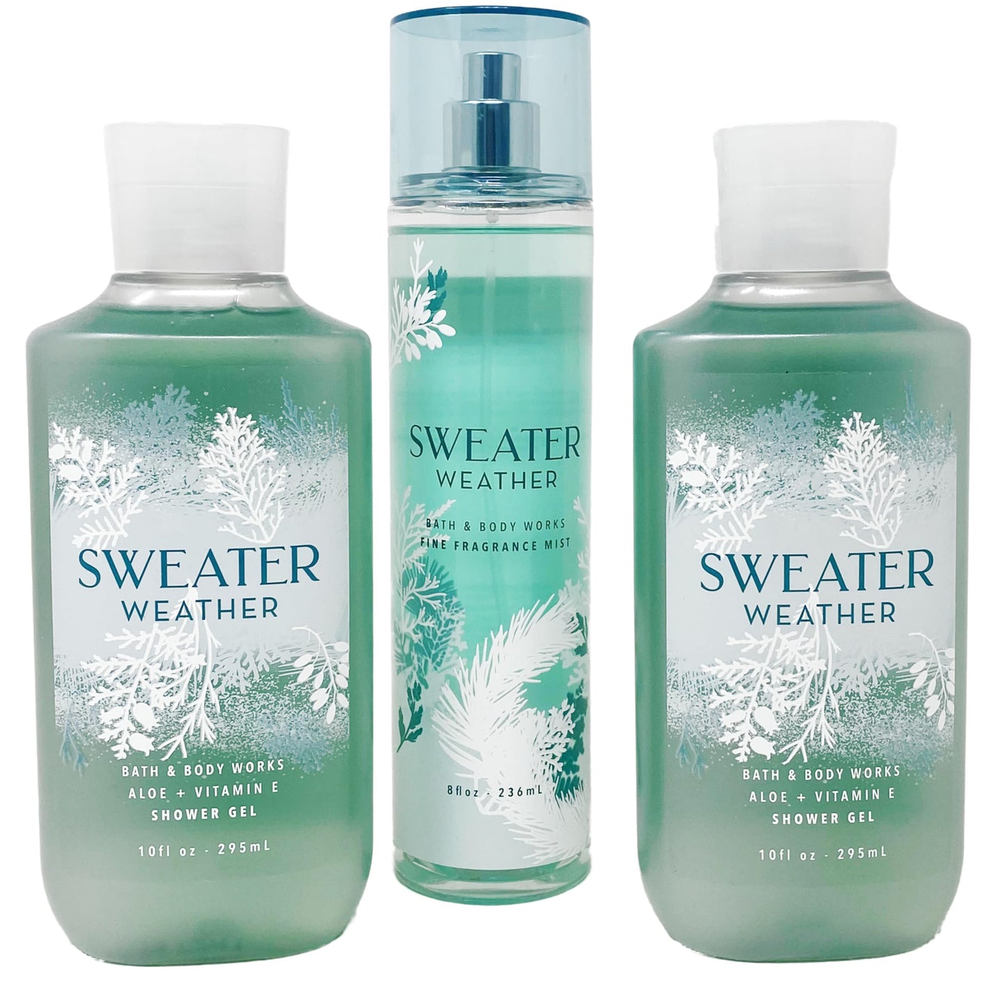 Bath & Body Works Sweater Weather - Gift Set - Fine Fragrance Mist and 2 Shower Gel, blue Beauty and Personal Care Bath & Body Works