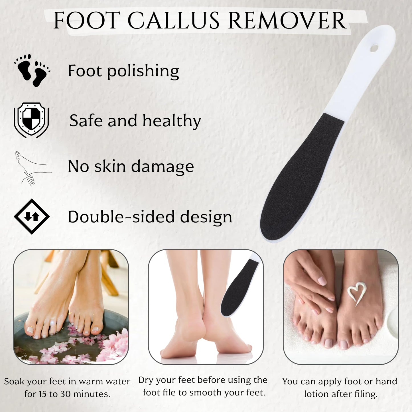 10 Pack Foot File, Professional Foot Callus Remover Sandpaper Pedicure Tools, Double Side Foot Scrubber, Sander for Dead Skin Foot Rasp Pedicure Beauty & Personal Care Agirlvct