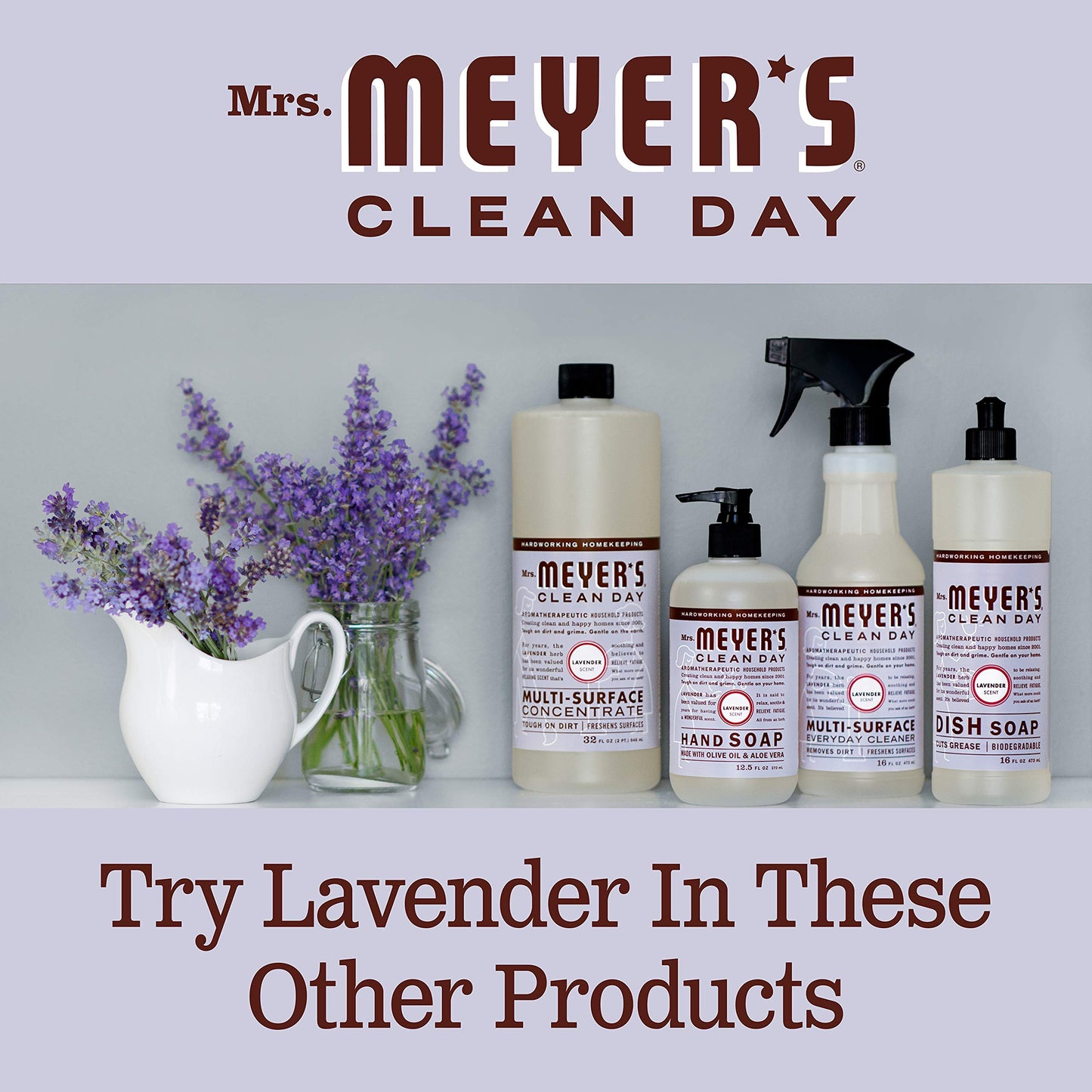 MRS. MEYER'S CLEAN DAY Liquid Hand Soap Refill, Cruelty Free and Biodegradable Formula, Lavender Scent, 33 Fl Oz (Pack of 1) Beauty & Personal Care Mrs. MEYER'S