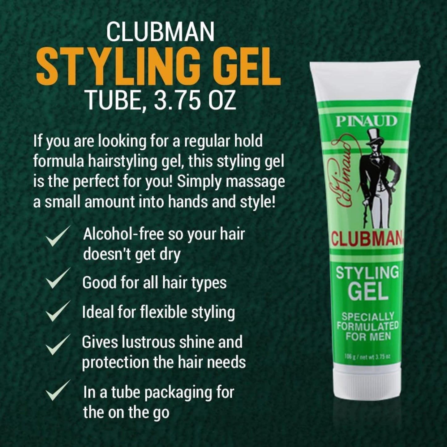 Pinaud Clubman Styling Gel 3.75 oz (Pack of 4) Beauty & Personal Care Clubman