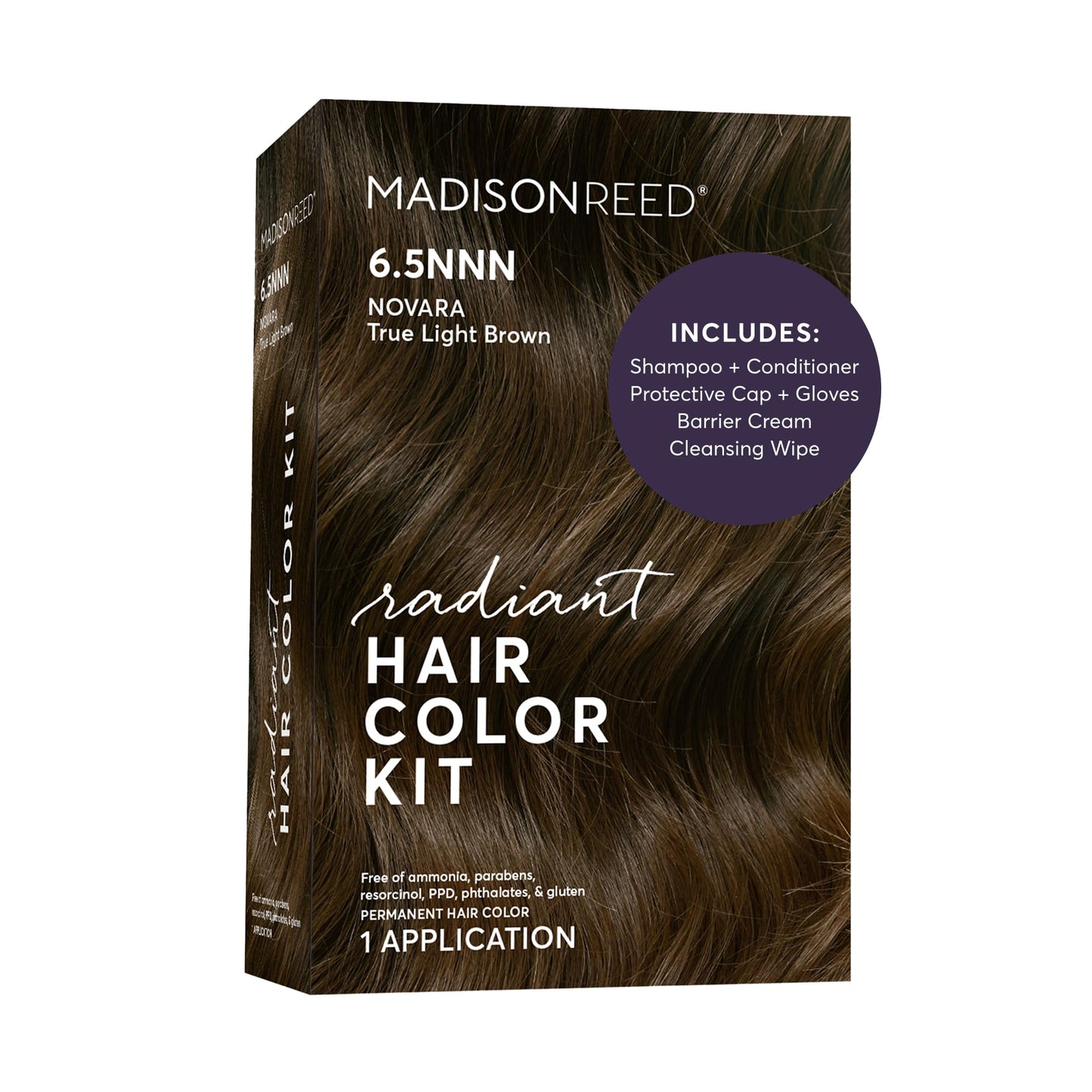 Madison Reed Radiant Hair Color Kit - 100% Gray Coverage for Resistant Grays, 6.5NNN Medium Brown with Warm Golden Undertones (Novara Light Brown) | Beauty & Personal Care Madison Reed