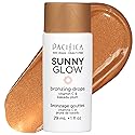 Pacifica Sunny Glow Liquid Face Bronzer Drops - Face Makeup Bronzing For Face & Cheeks for Instant Sun-Kissed Glow - Vitamin C & Glycolic Acid Infused Beauty & Personal Care Pacifica