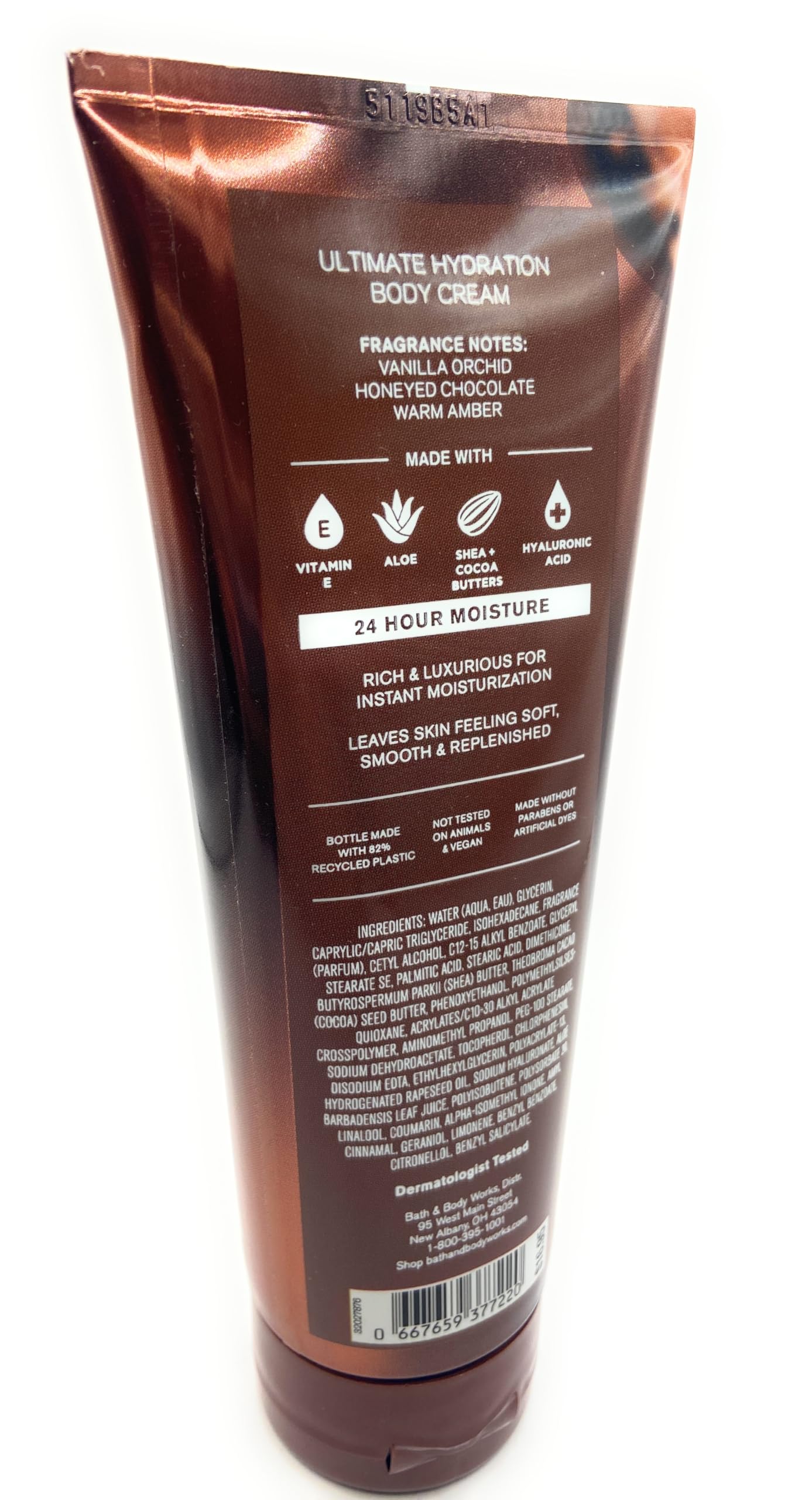 Bath and Body Works Chocolate Amber 24 Hour Moisturizing Body Cream - 8 oz / 226 g Beauty & Personal Care Bath & Body Works
