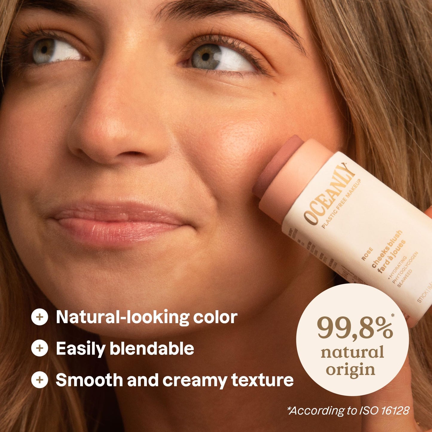 ATTITUDE Oceanly Plastic-Free Lightweight Blush Stick, Titanium Dioxide-Free, EWG Verified, Vegan & Cruelty-free Makeup, Rose, 0.3 Ounces Beauty & Personal Care ATTITUDE