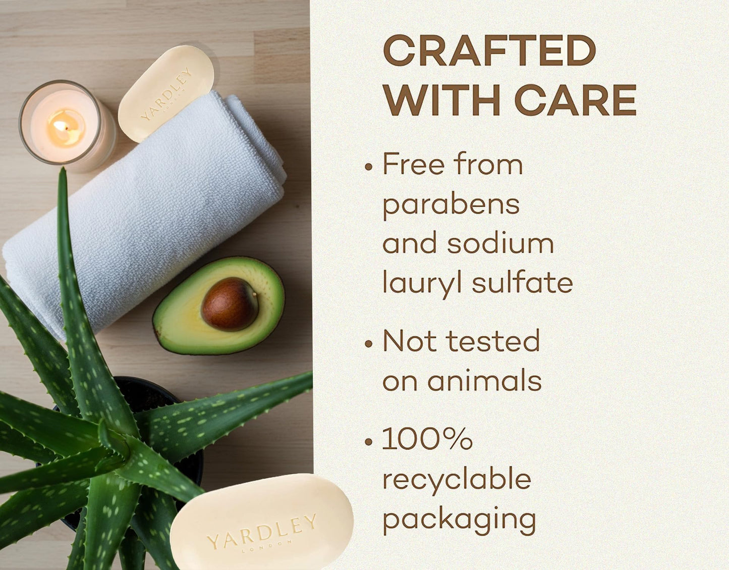 Yardley Bar Soap, Botanical Aloe & Avocado, 4.0 Ounce (Pack of 7) Beauty & Personal Care Yardley