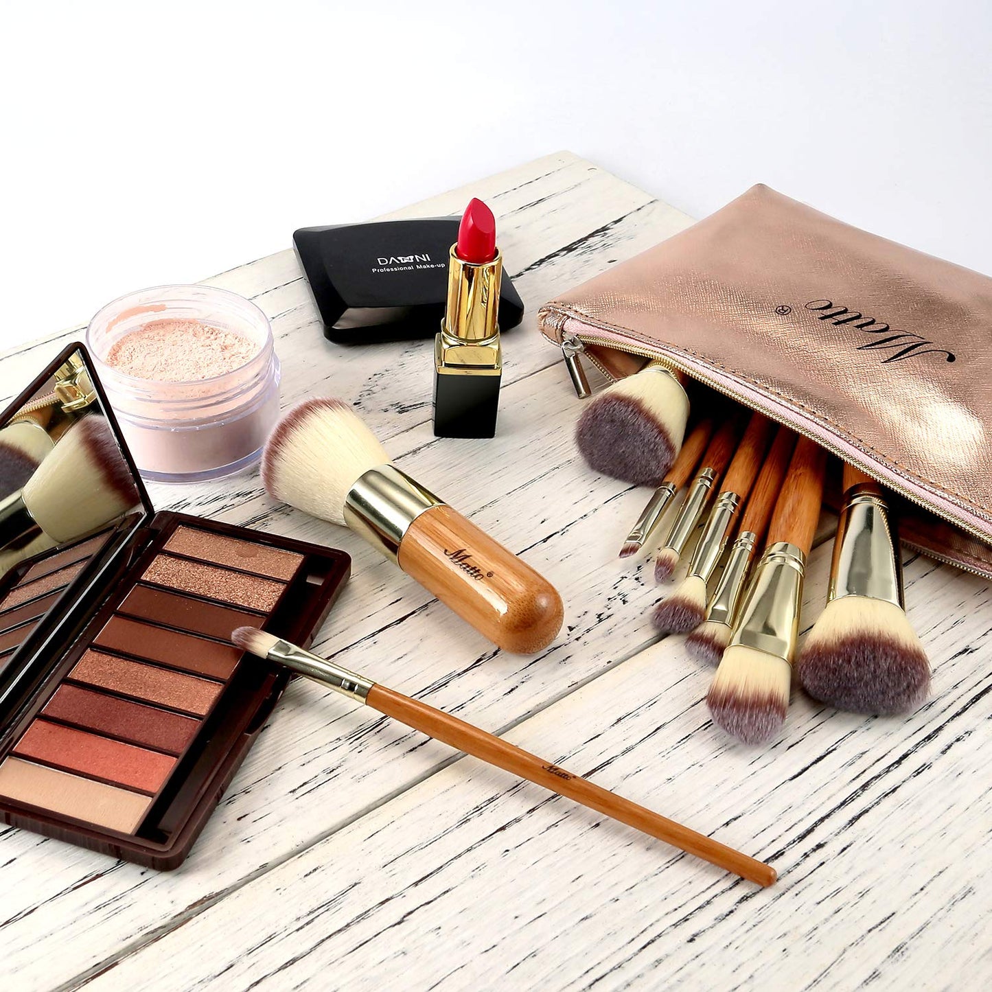 Matto Makeup Brushes 9-Piece Makeup Brush Set Foundation Brush with Travel Makeup Bag Beauty & Personal Care Matto