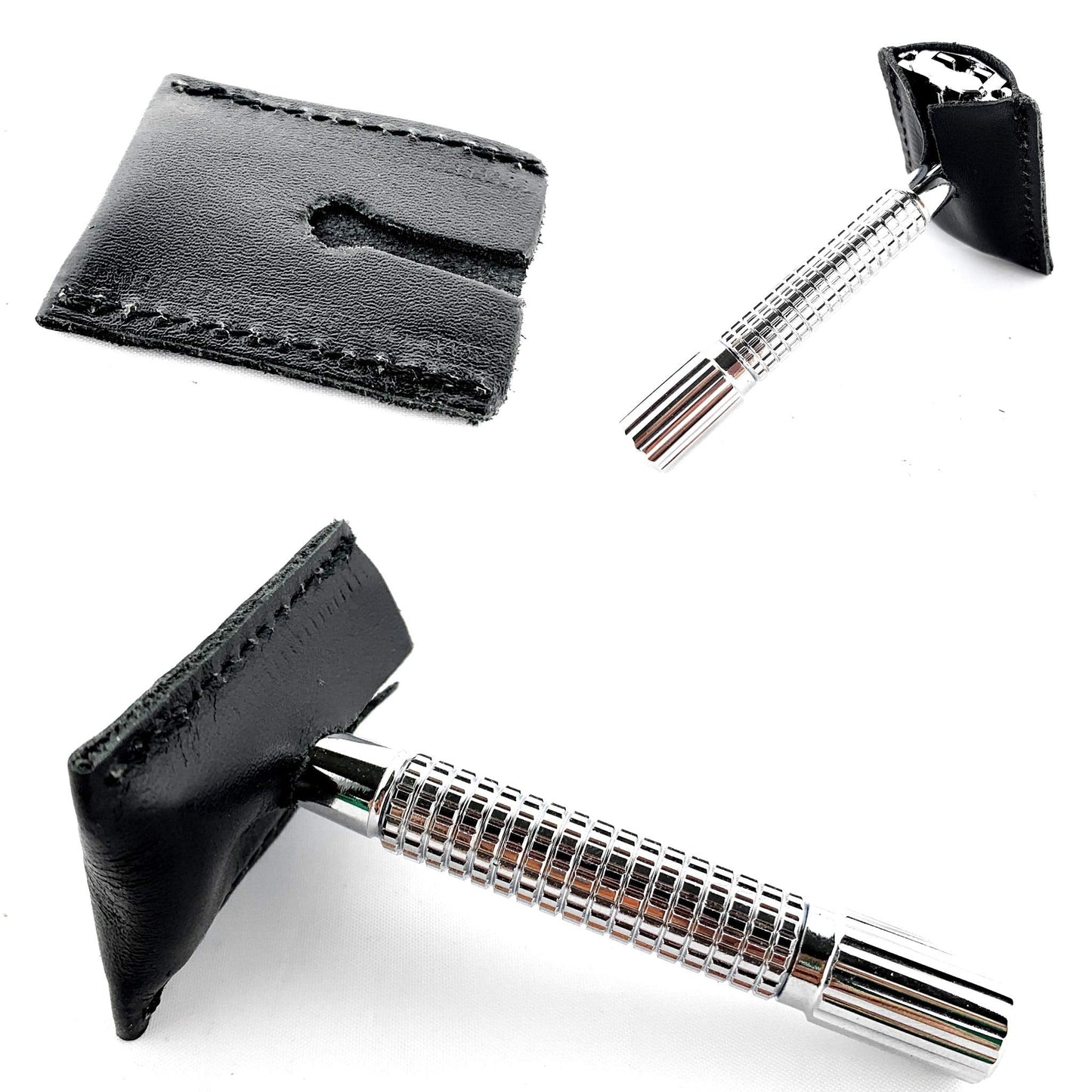G.B.S Leather Double Edge Safety Razor Head Protective Sheath, Travel Cover, Pack of 5 Beauty and Personal Care G.B.S