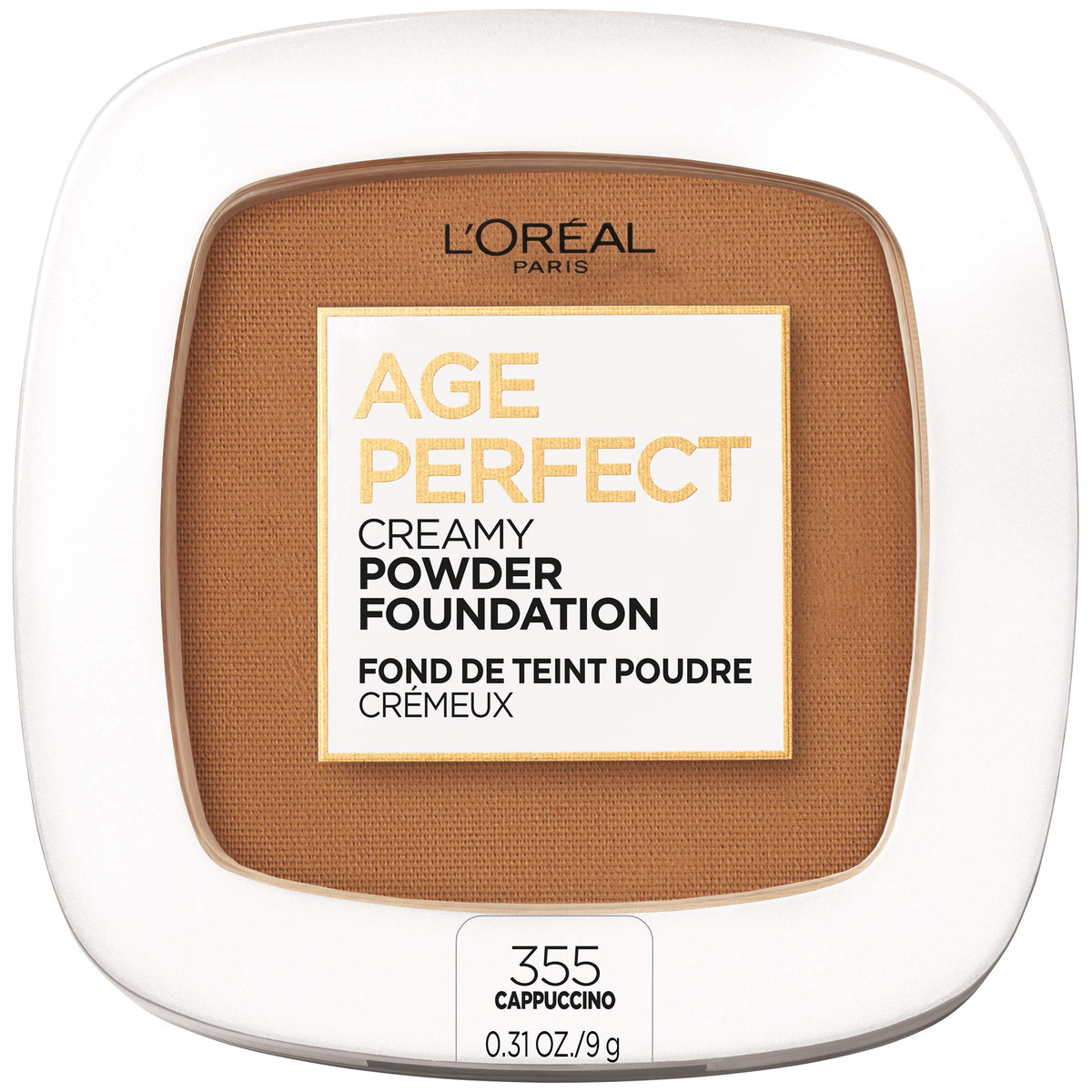 L'Oreal Paris Age Perfect Creamy Powder Foundation Compact, 355 Cappuccino, 0.31 oz.
