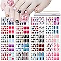 DANNEASY 20 Sheets Toe Nail Stickers Full Nail Wraps Self Adhesive Toenail Polish Strips Toes Nail Stickers Toenail Stickers Polish Manicure Sticker Beauty & Personal Care DANNEASY