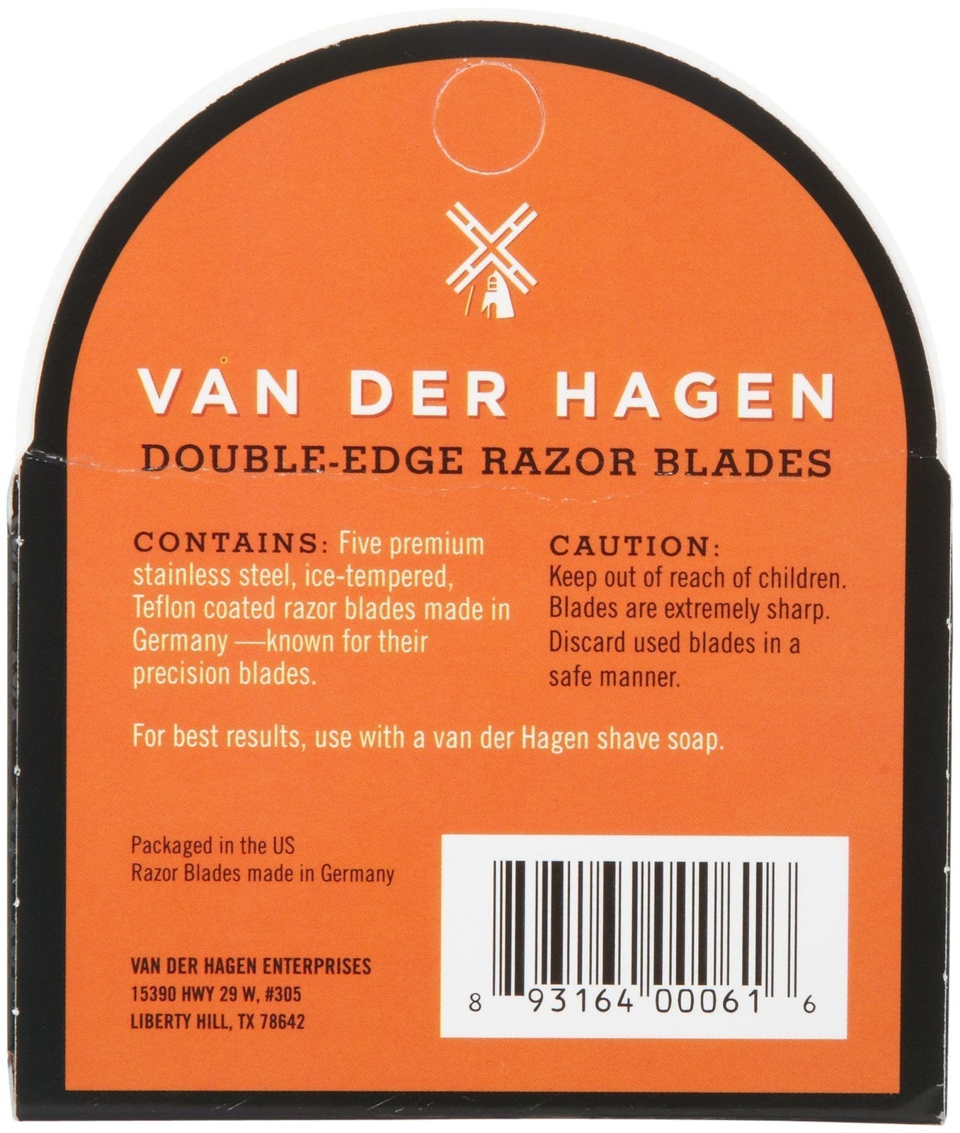 Van Der Hagen Stainless Steel Razor Blades, 5 Count (Pack of 1) Beauty and Personal Care Van Der Hagen
