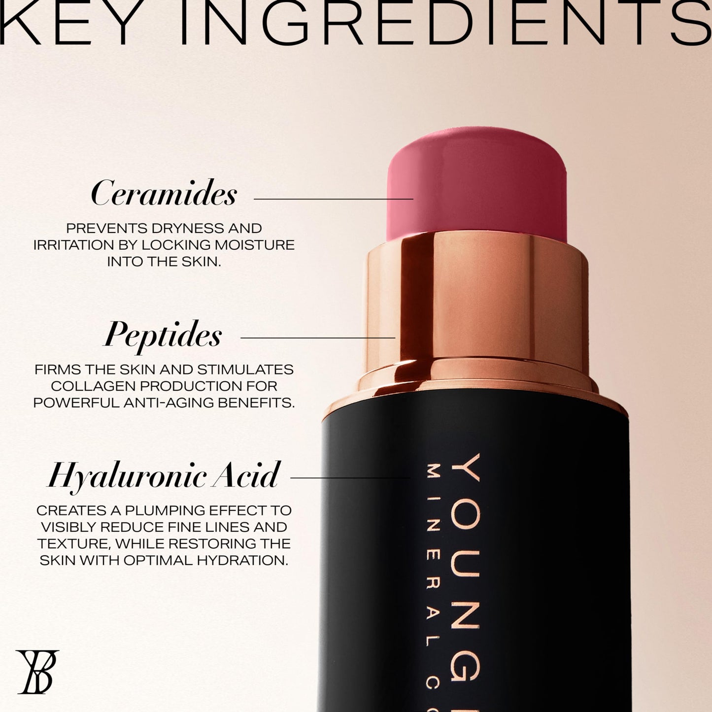 Youngblood VividLuxe Crème Blush Stick, Mulberry Beauty & Personal Care Youngblood