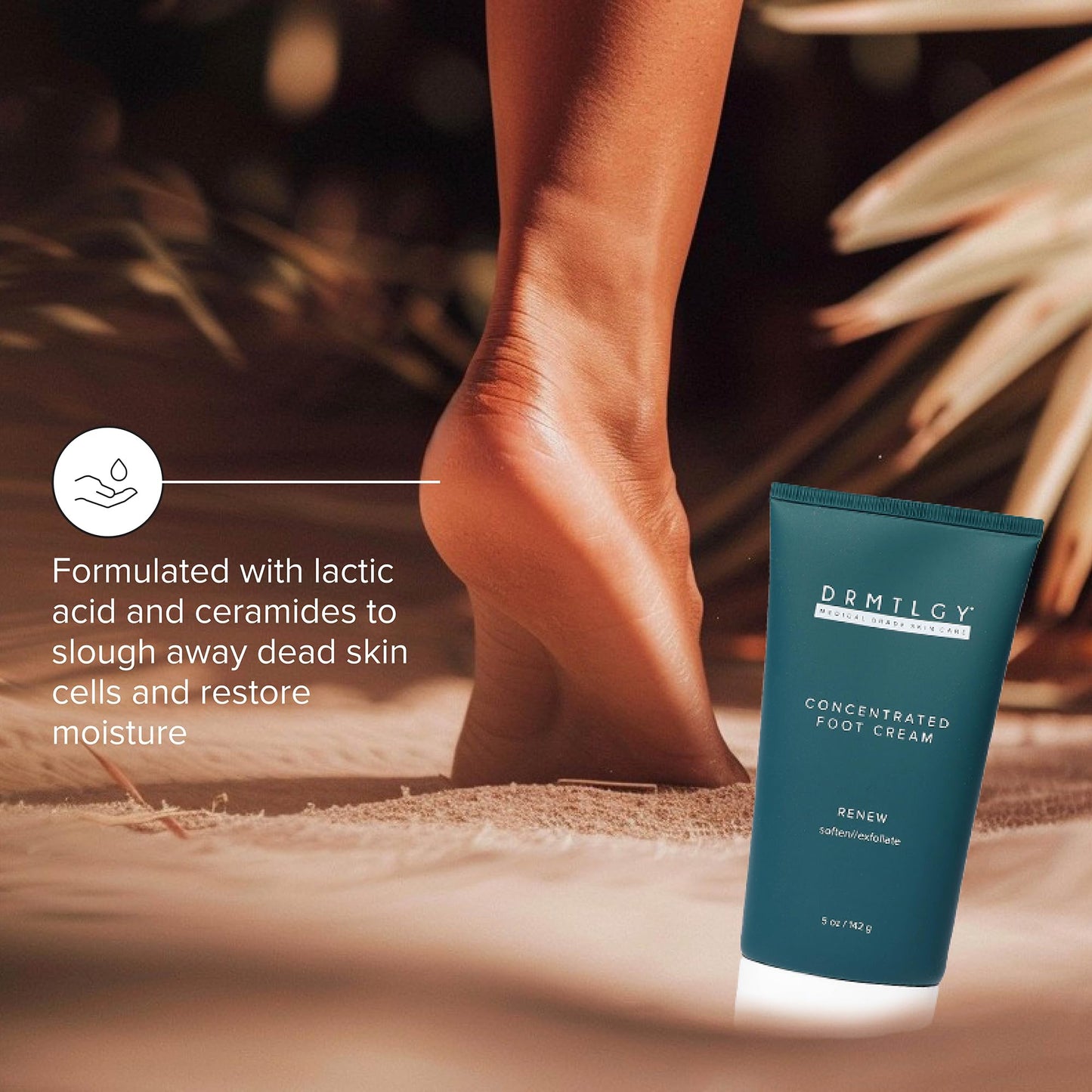 DRMTLGY Concentrated Foot Cream for Dry Cracked Heels - Heel Cream & Foot Lotion for Dry Cracked Feet -Dry Feet Treatment for Women & Men Beauty & Personal Care DRMTLGY