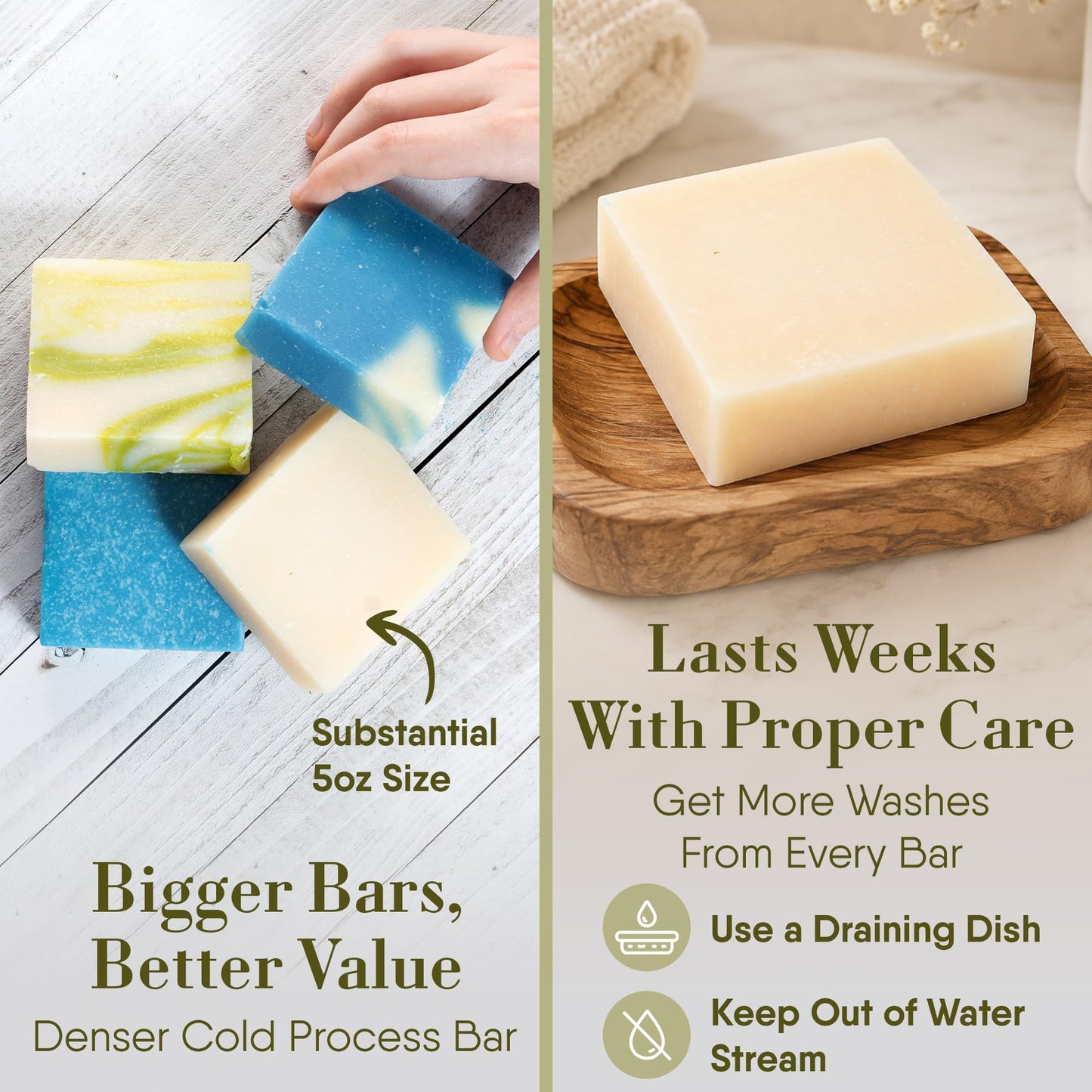 360Feel Fresh Bar Soap Set - Made in the USA - Castile Handmade Natural Cold Processed - Gentle on Sensitive Skin - 4 Refreshing Scents Aloe Vera Beauty & Personal Care 360Feel