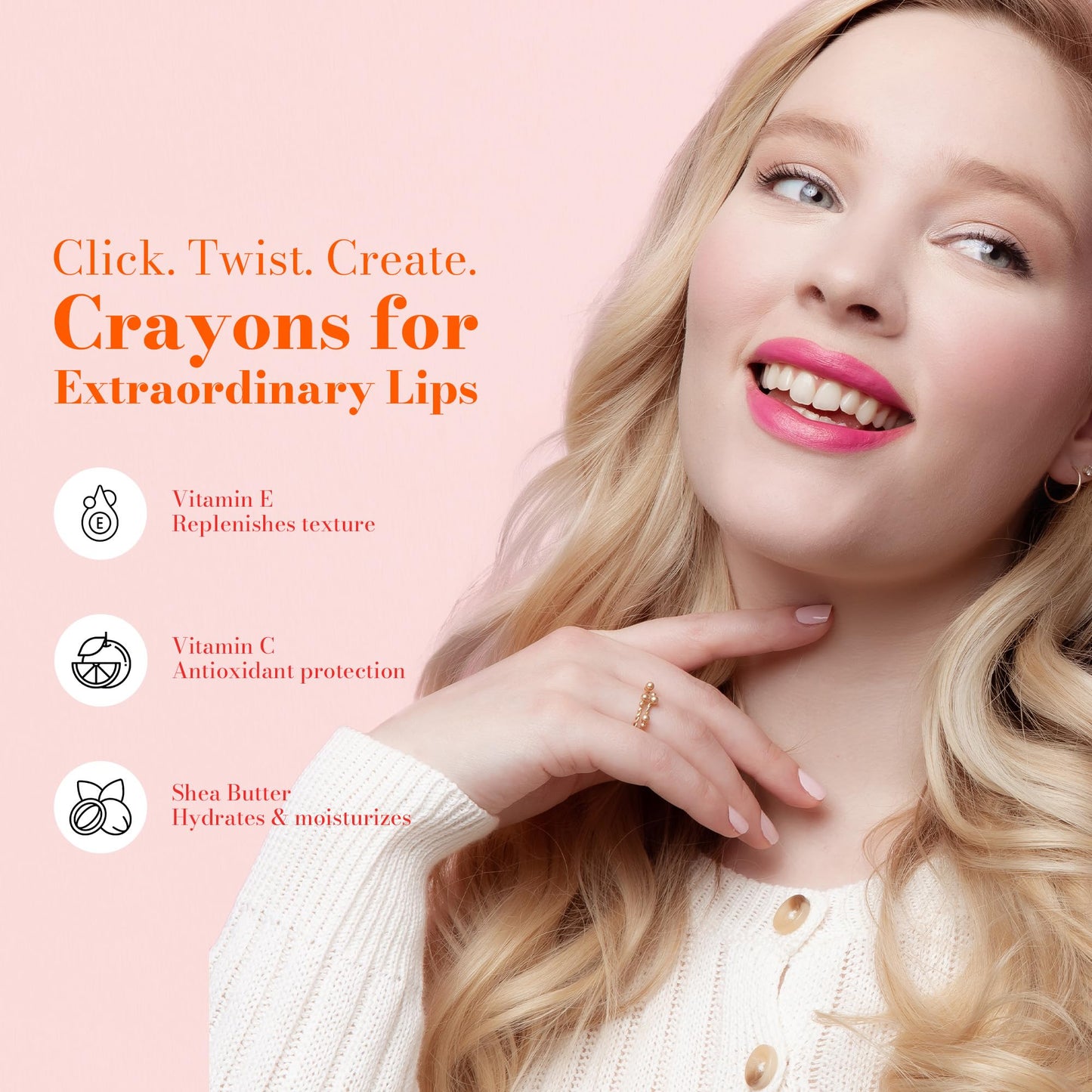 Juwel Cosmetics Retractable Lip Crayon, High Shine Long Lasting Lip Liner with Vitamins C & E, Shea & Cocoa Butter, Ultra Smooth Full Coverage Beauty & Personal Care Juwel Cosmetics
