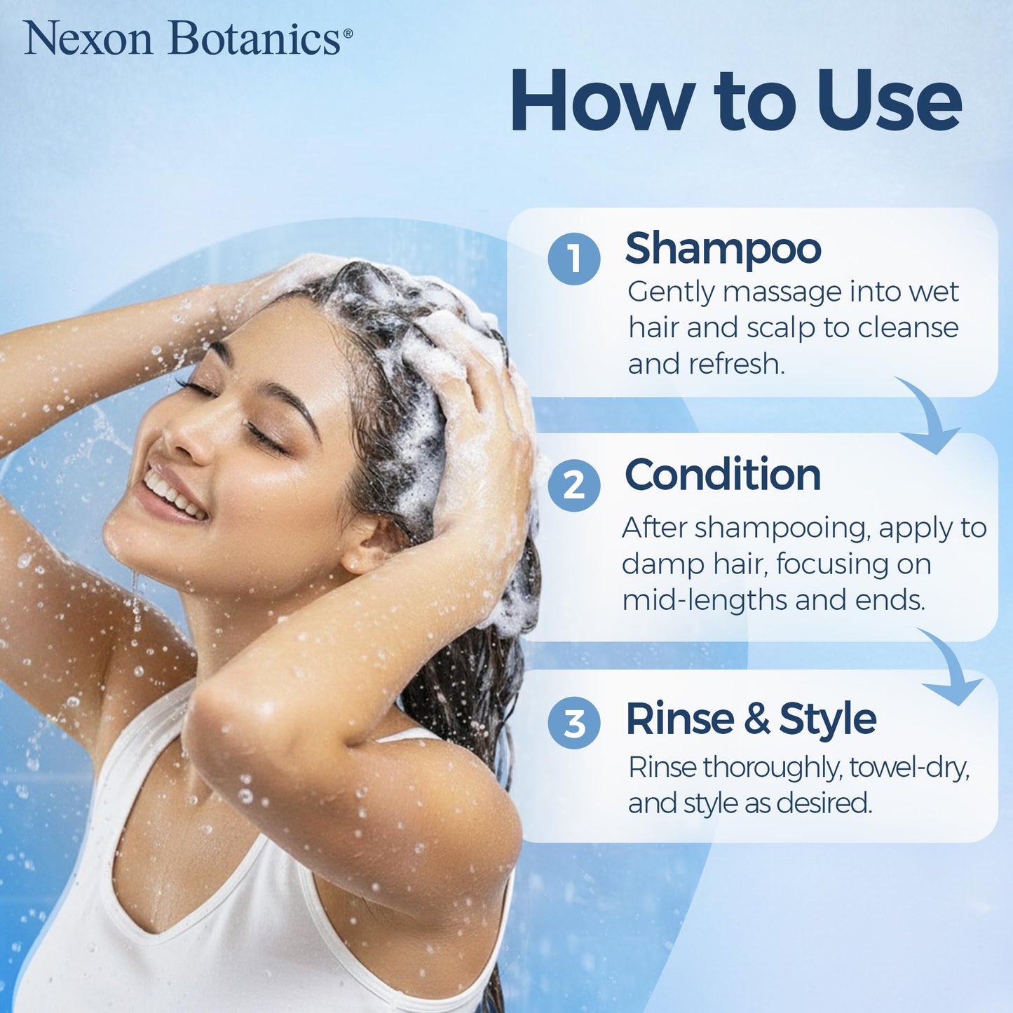 Keratin Shampoo and Conditioner Set 16 fl oz Each - Strengthening & Smoothing Care for Dry, Damaged, Frizzy or Keratin-Treated Hair - Color Protecting Beauty & Personal Care Nexon Botanics