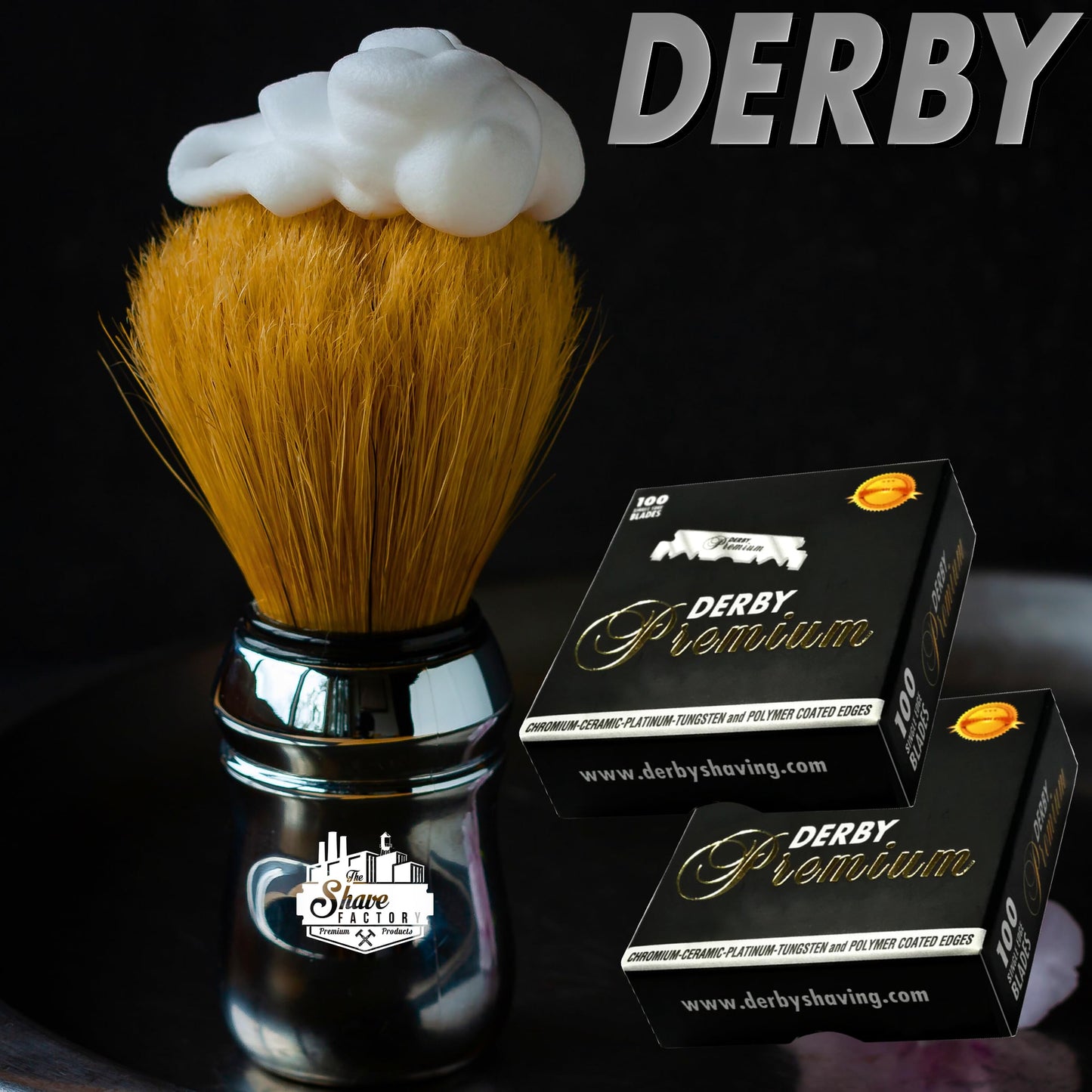 Derby Premium Single Edge Razor Blades, Razor Blades, Single Edge, Ultra Sharp, Chromium - Ceramic - Platinum - Tungsten and Polymer Coated Edges (2) Beauty and Personal Care the shave factory