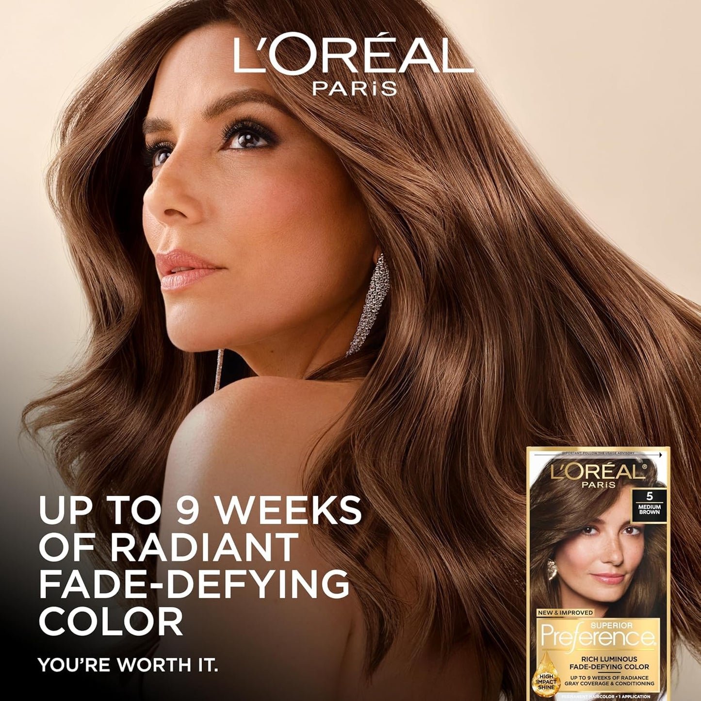 L’Oreal ParisSuperior Preference Permanent Hair Color, 5 Medium Brown 1 ea Beauty & Personal Care L'Oreal Paris
