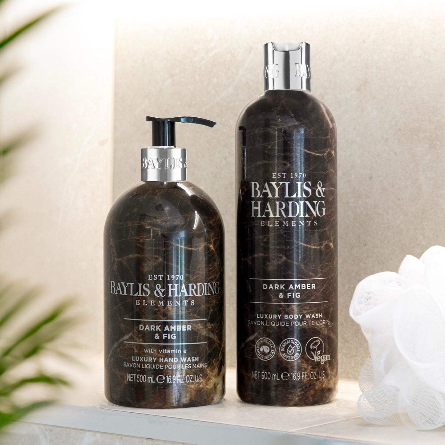 Baylis & Harding Liquid Body Wash Soap, Elements, Dark Amber & Fig, 16.9oz/500ml Beauty & Personal Care Baylis & Harding