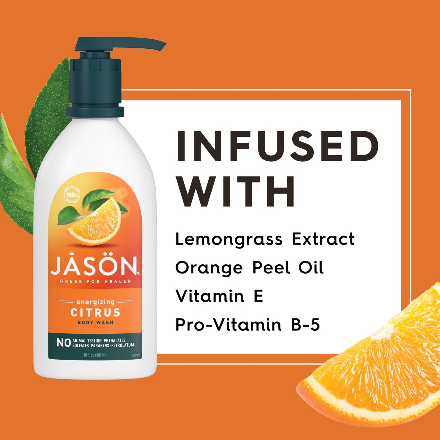 JASON Citrus Energizing Body Wash, For a Gentle Feeling Clean, 30 Fluid Ounces Beauty & Personal Care JASON
