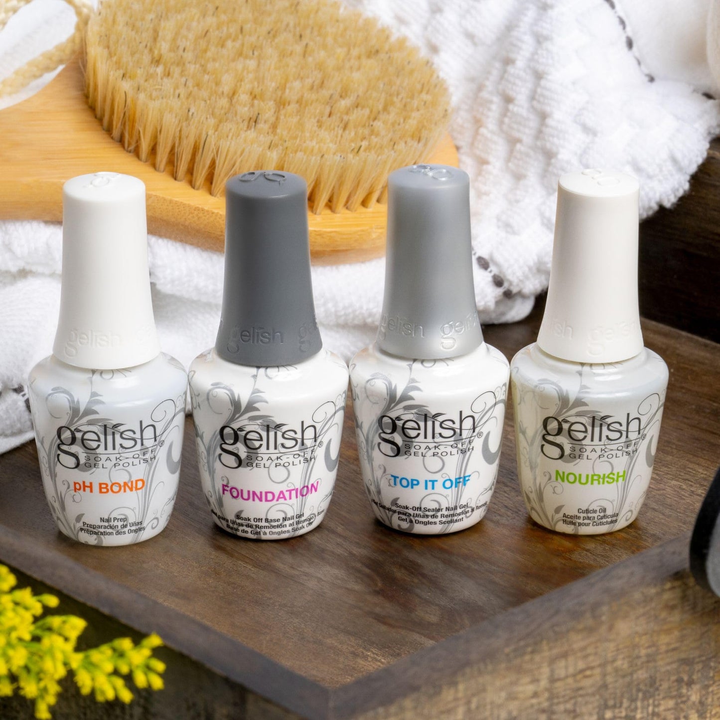 Gelish Fantastic Four Essentials Kit - Long-Lasting, Chip-Free Shine, Durable Finish, Complete Manicure System for Salon-Quality Nails at Home Beauty & Personal Care Gelish
