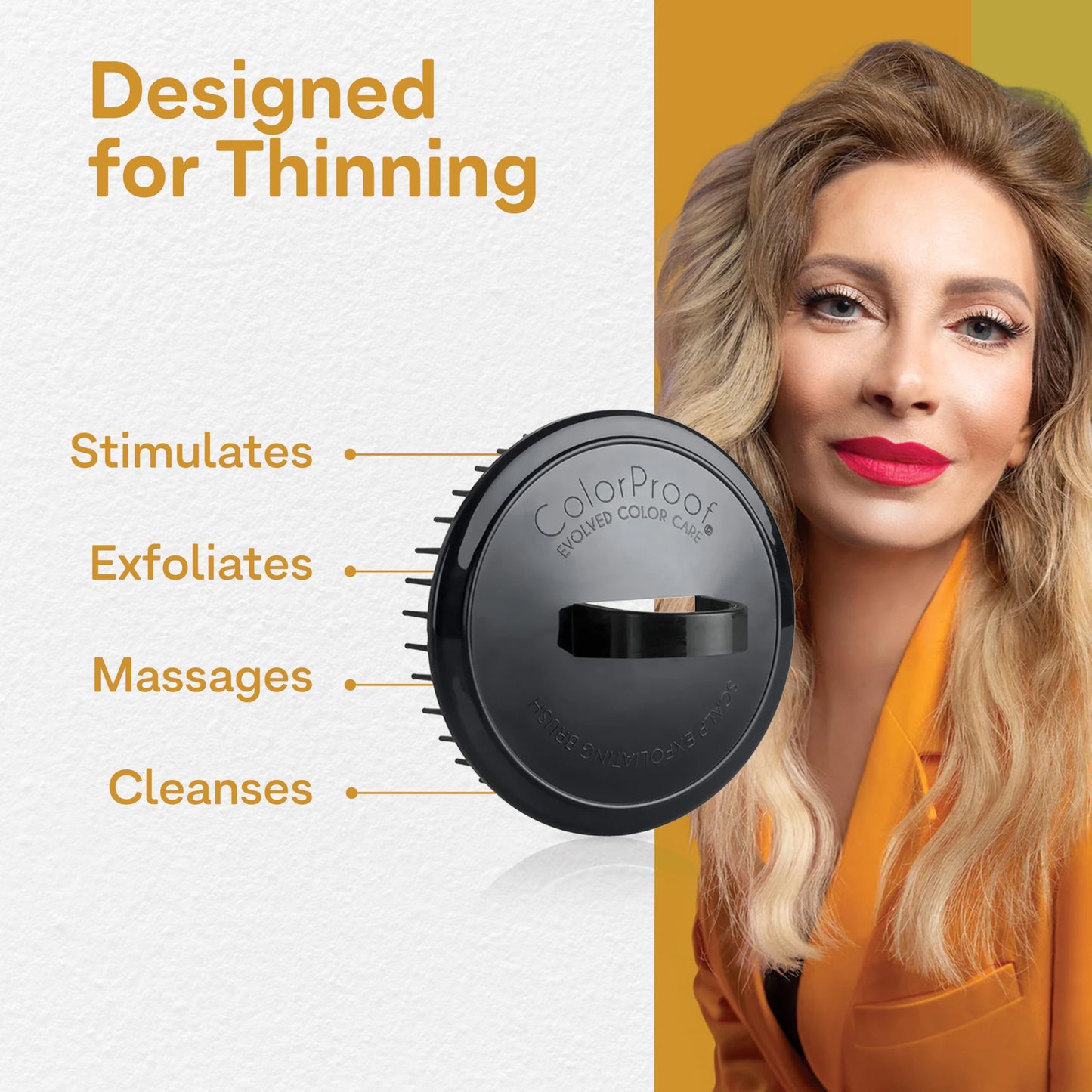 Colorproof Scalp Brush for Thinning Hair, Scalp Exfoliator Brush for Thicker-Looking Hair - Encourages Hair Growth & Removes Buildup Beauty & Personal Care ColorProof