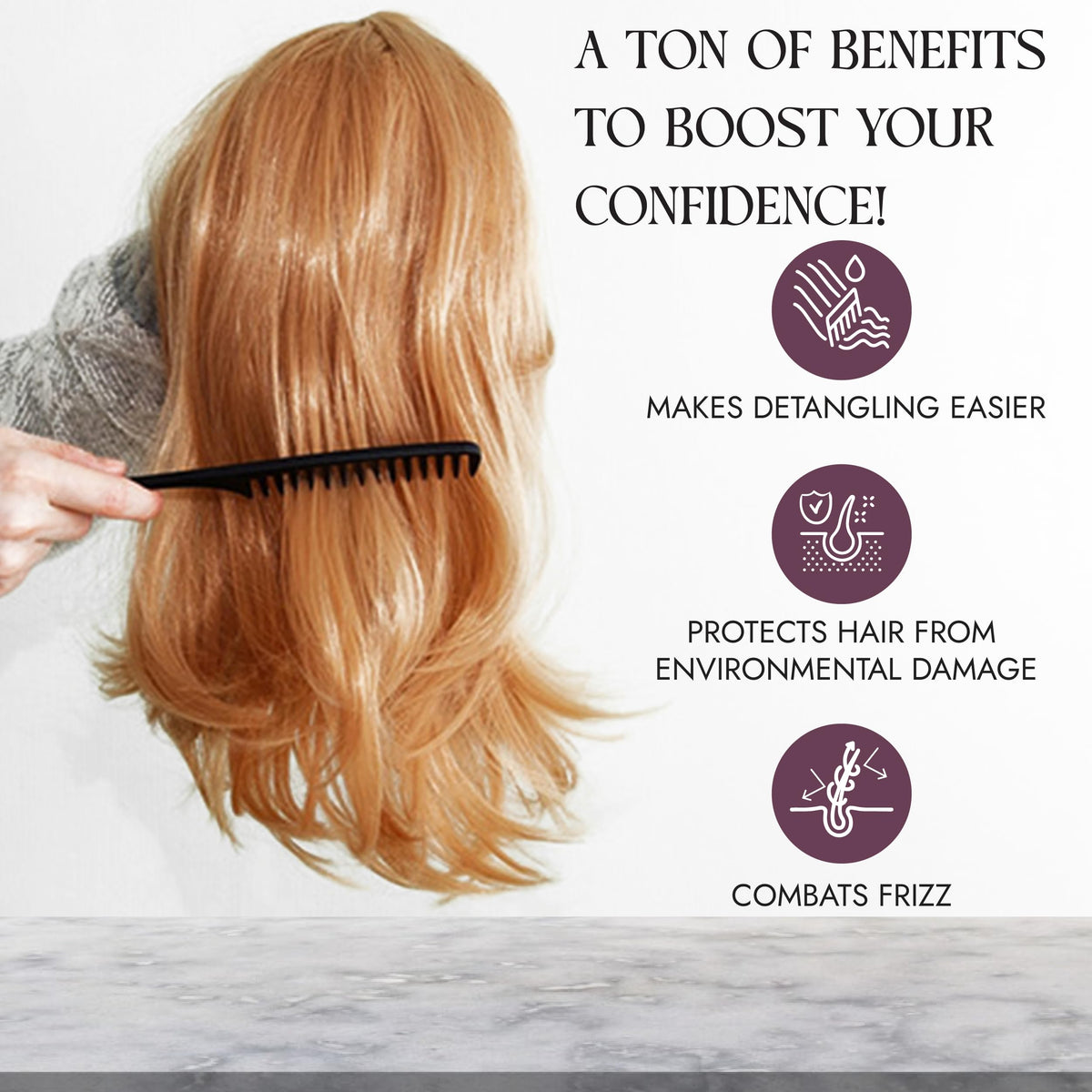 Wig Detangler Spray, Leave In Conditioner for Synthetic & Human Hair