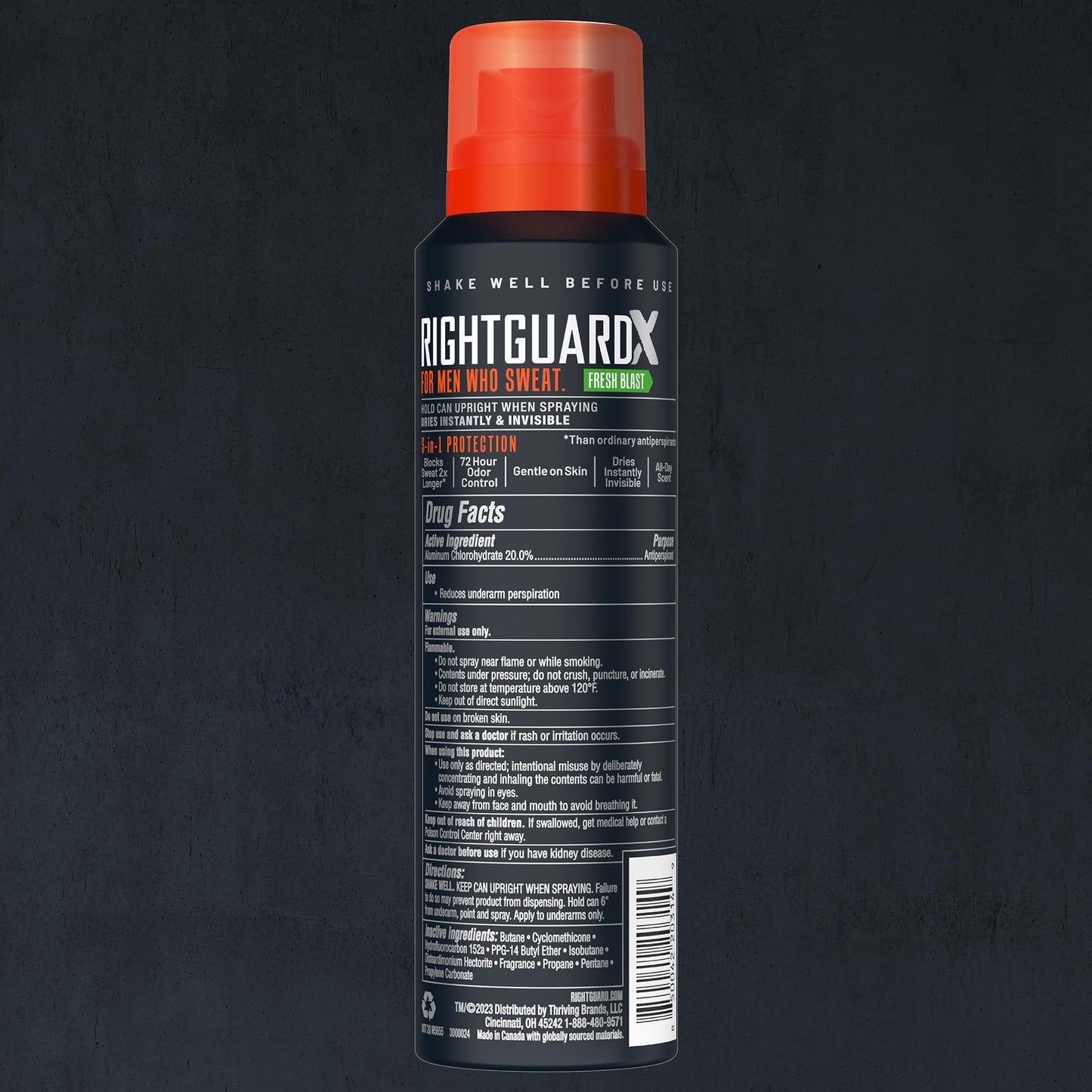 Right Guard Xtreme Defense Dry Spray Deodorant Antiperspirant, Fresh Blast Scent - 5-in-1 Deodorant Men Can Trust, Blocks Sweat 2X Longer,72-Hour Odor Beauty and Personal Care Right Guard