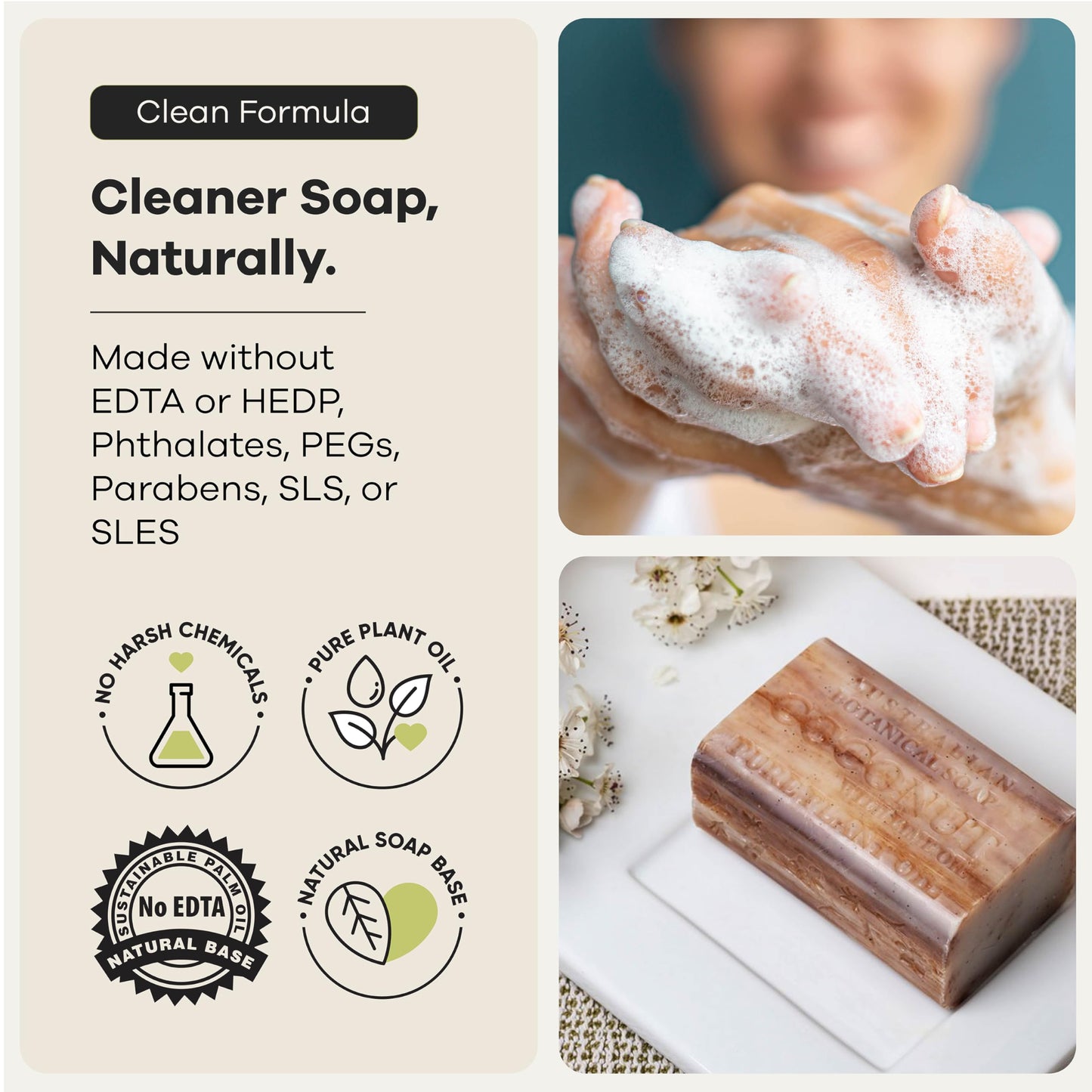 Australian Botanical Soap, 6.6 OZ, Coconut and Lime Oil, Triple Milled Bars made with a Natural Soap Base and Enriched with Organic Shea Butter, Pack Beauty & Personal Care Australian Botanical Soap