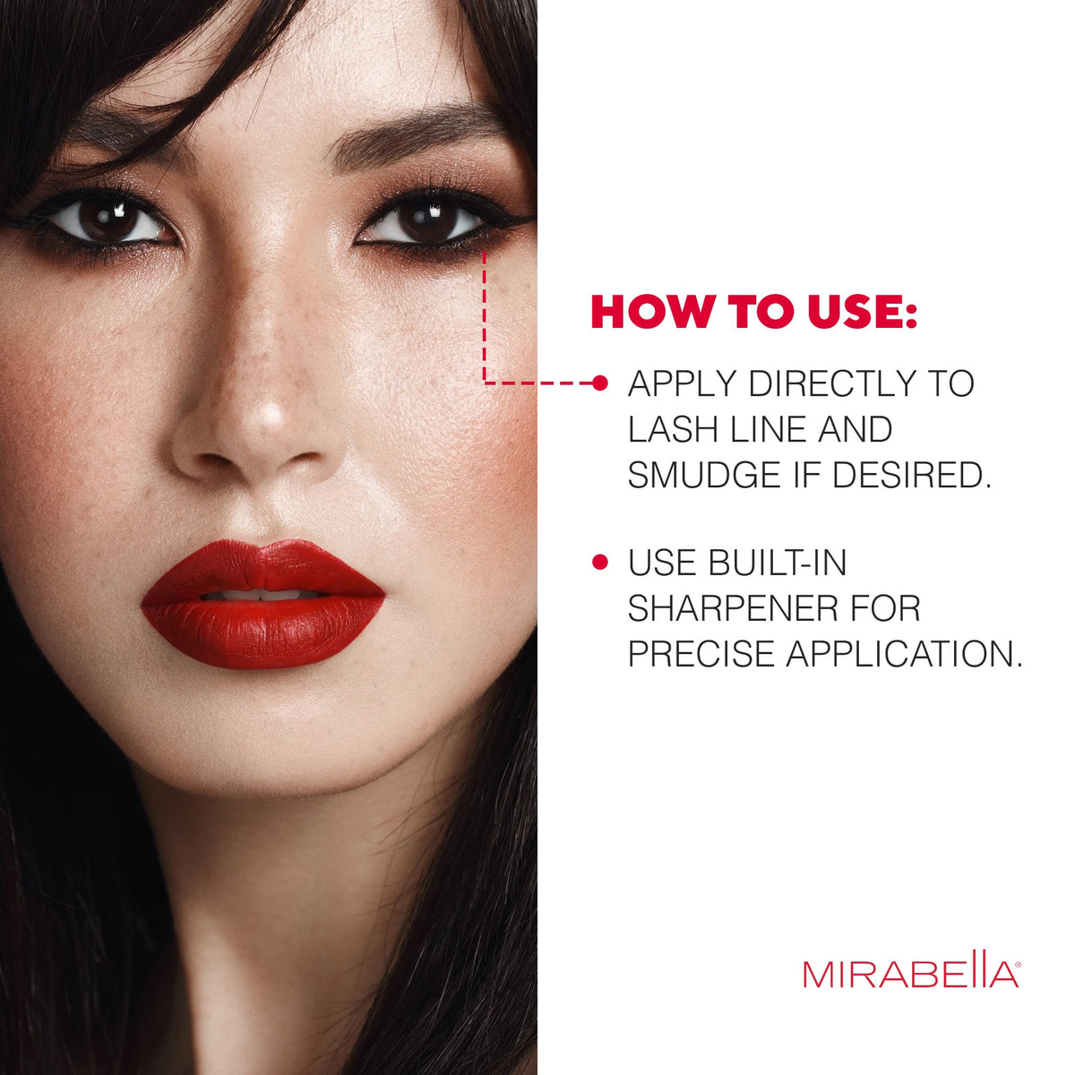 Mirabella Eye Definer & Antioxidant Infused Cream Eye liner - Ultra Pigmented Gel Eyeliner Pencil with Retractable Design, Sharpener Included - Prune