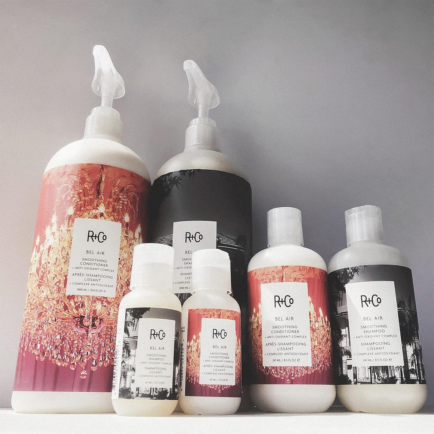 R+Co Bel Air Smoothing Shampoo and Conditioner Liter Set - Anti-Oxidant Complex for Smooth, Frizz-Free Hair for All Hair Types - UV Protection, Shine Beauty & Personal Care R+Co