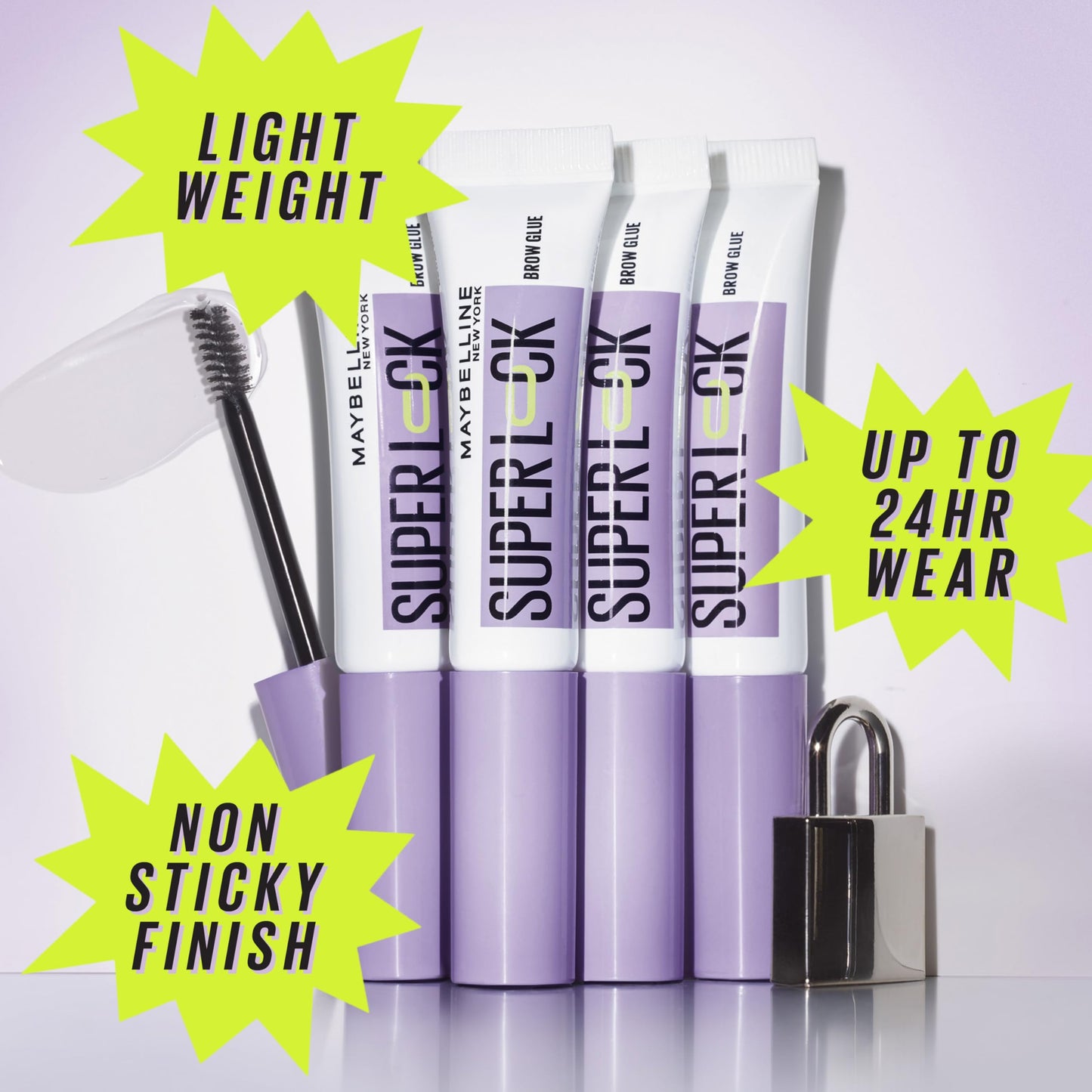Maybelline Super Lock Brow Glue Eyebrow Gel, Lightweight Brow Gel For Up To 24HR Hold, Clear, 1 Count Beauty & Personal Care MAYBELLINE