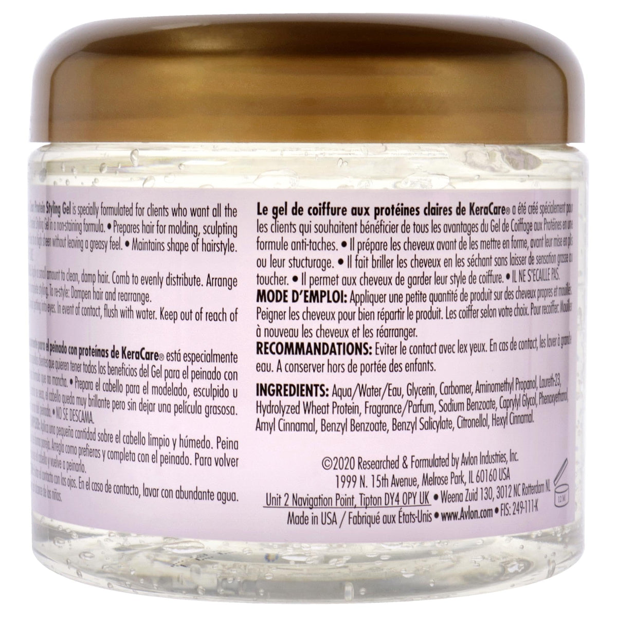 Avlon Keracare Protein Styling Gel (Clear) (16Oz) Beauty & Personal Care KeraCare