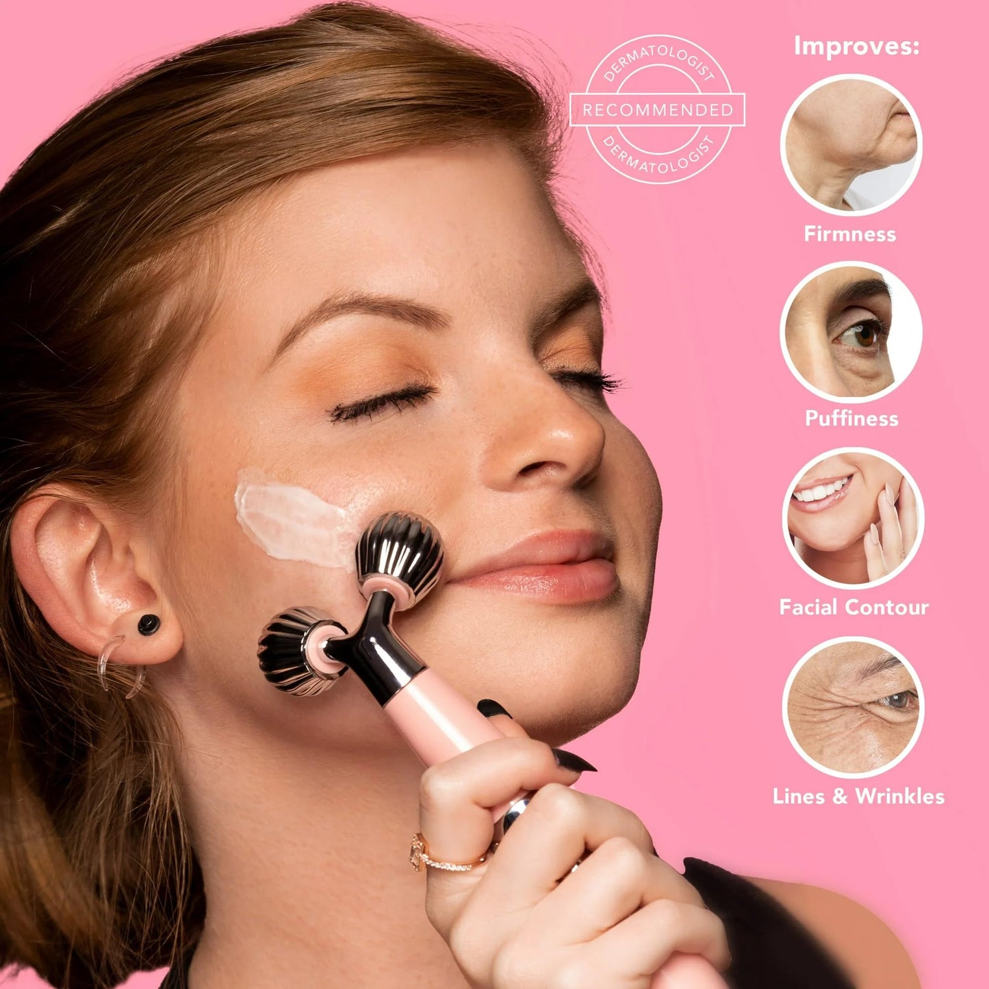 Spa Sciences ISLA Ice + Heat Contouring Roller (Face, Neck, and Décolletage) - Including Steel + Bonus Genuine Rose Quartz Globes Beauty & Personal Care SPA SCIENCES